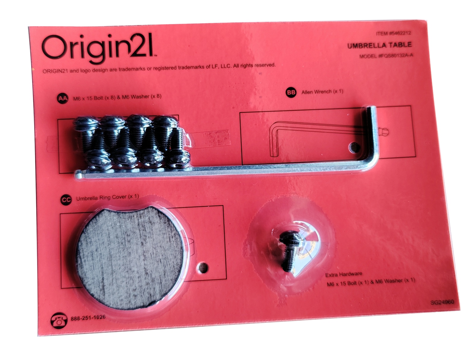 Origin 21 5462212-HK Hardware pack for item 5462212