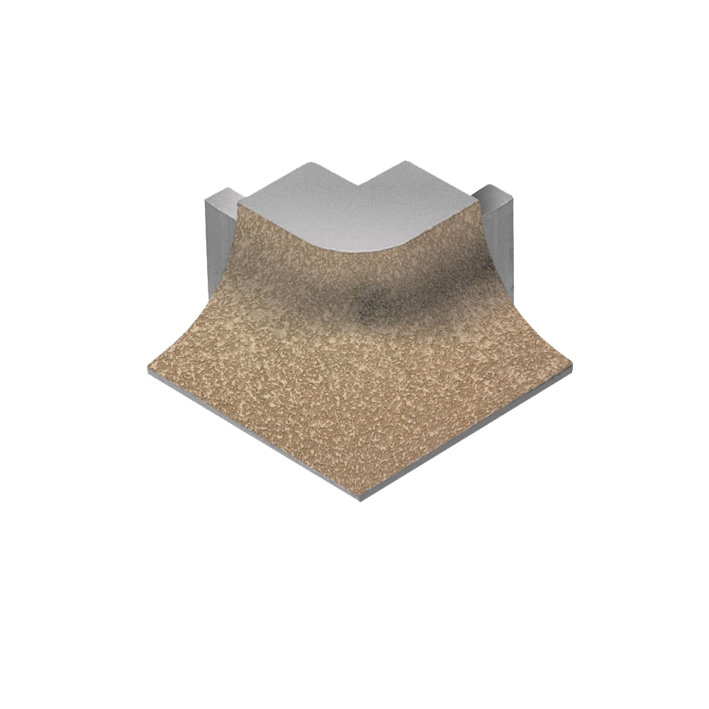 Schluter Systems E90/AHKA/TSB Dilex-AHKA 0.563-in W x 1.0-in L Beige textured color-coated aluminum Aluminum Outside corner Tile Edge Trim