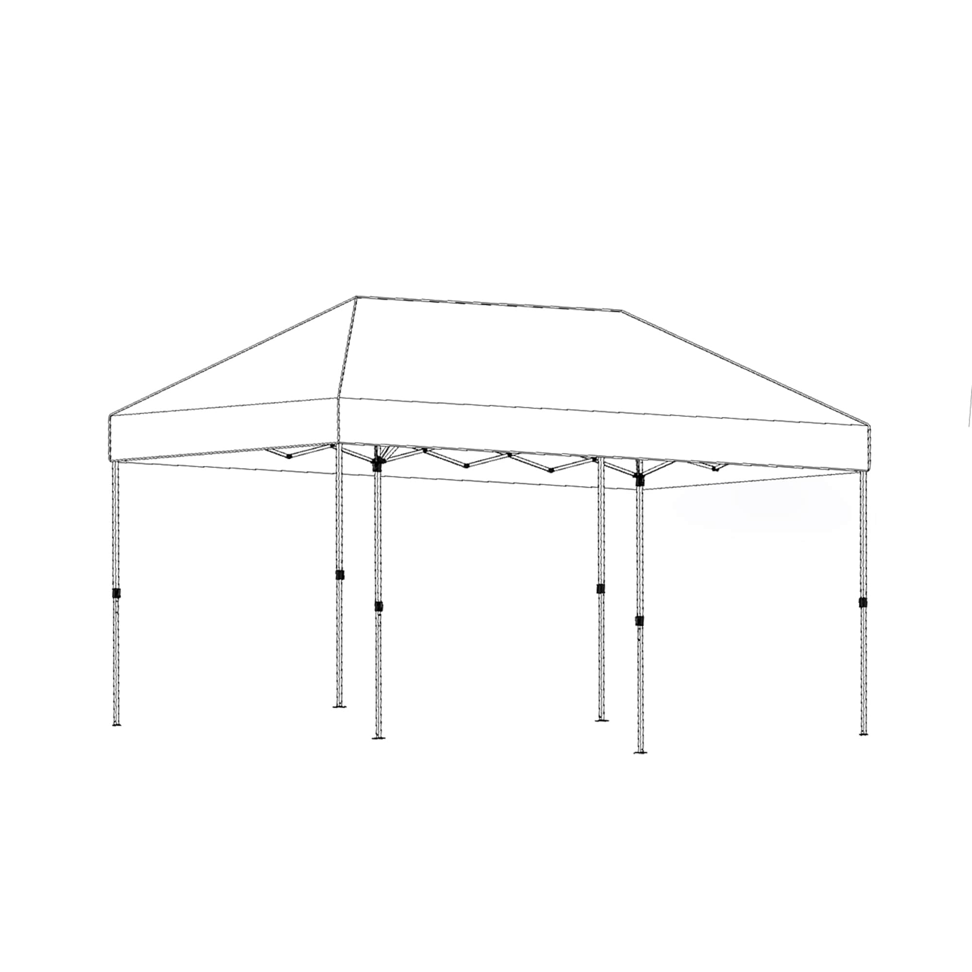 Z-Shade 20-ft x 10-ft Rectangle White Pop-up Canopy