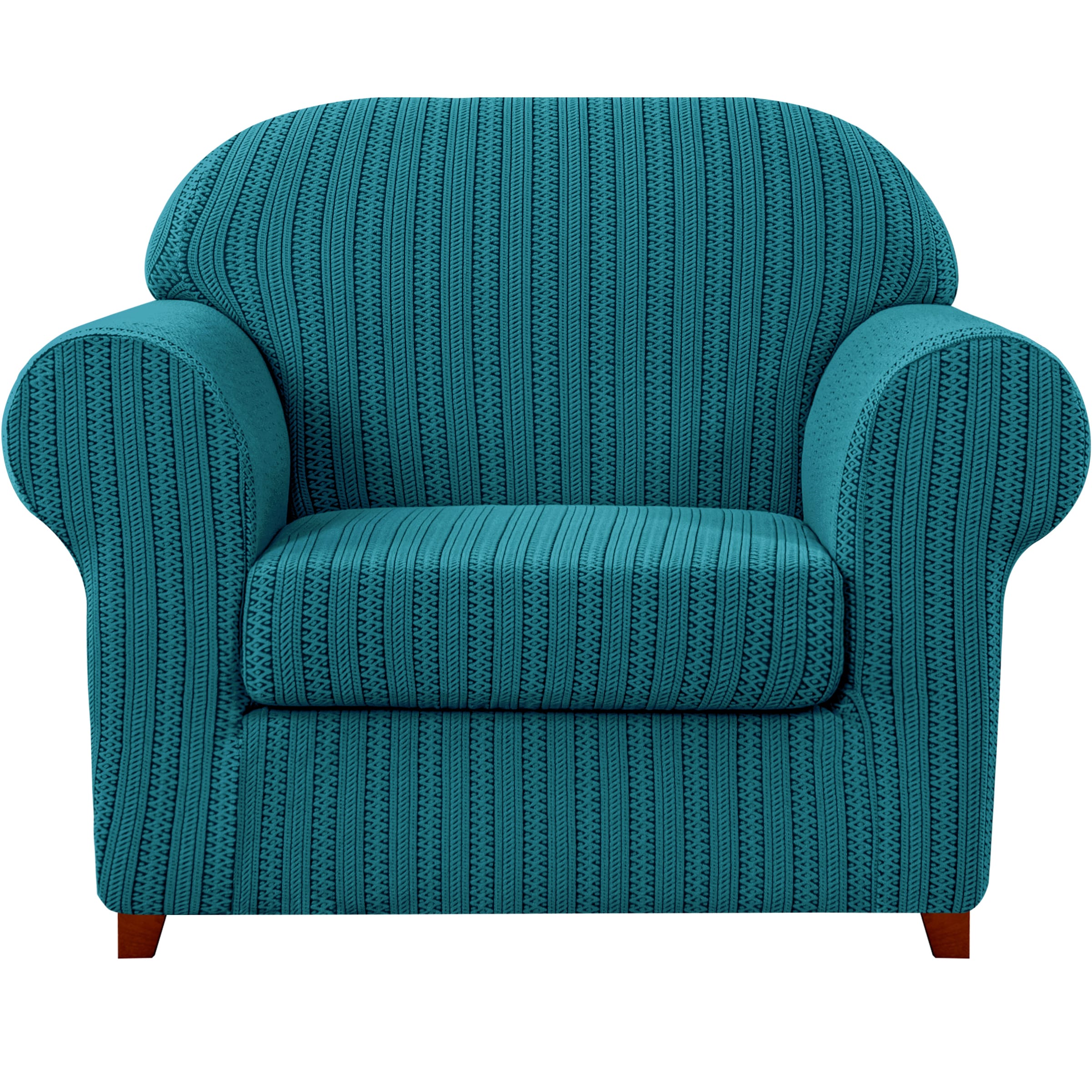 Striped discount slipcover chair