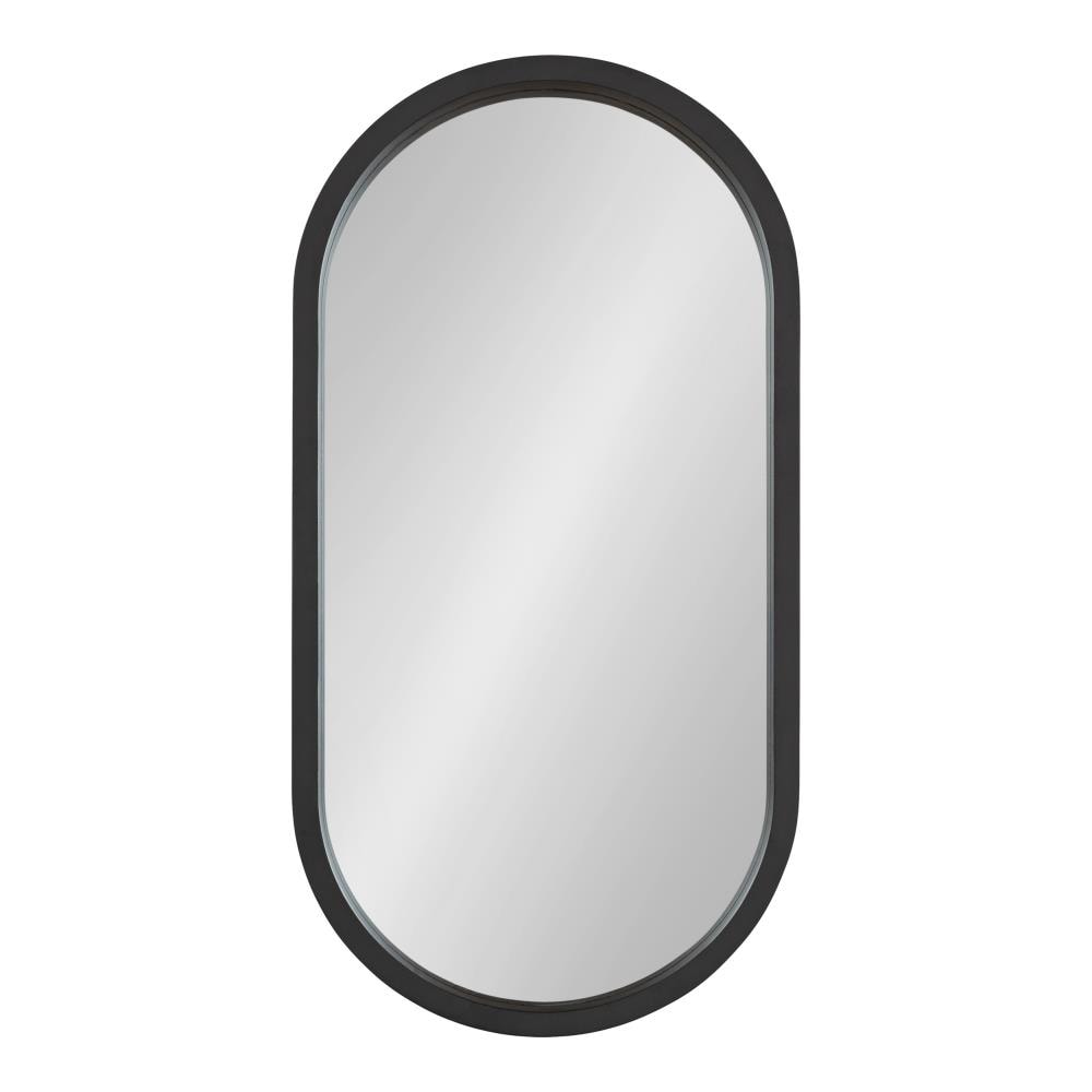 Travis Capsule Black Wood Framed Full-Length Vanity Mirror 12x24