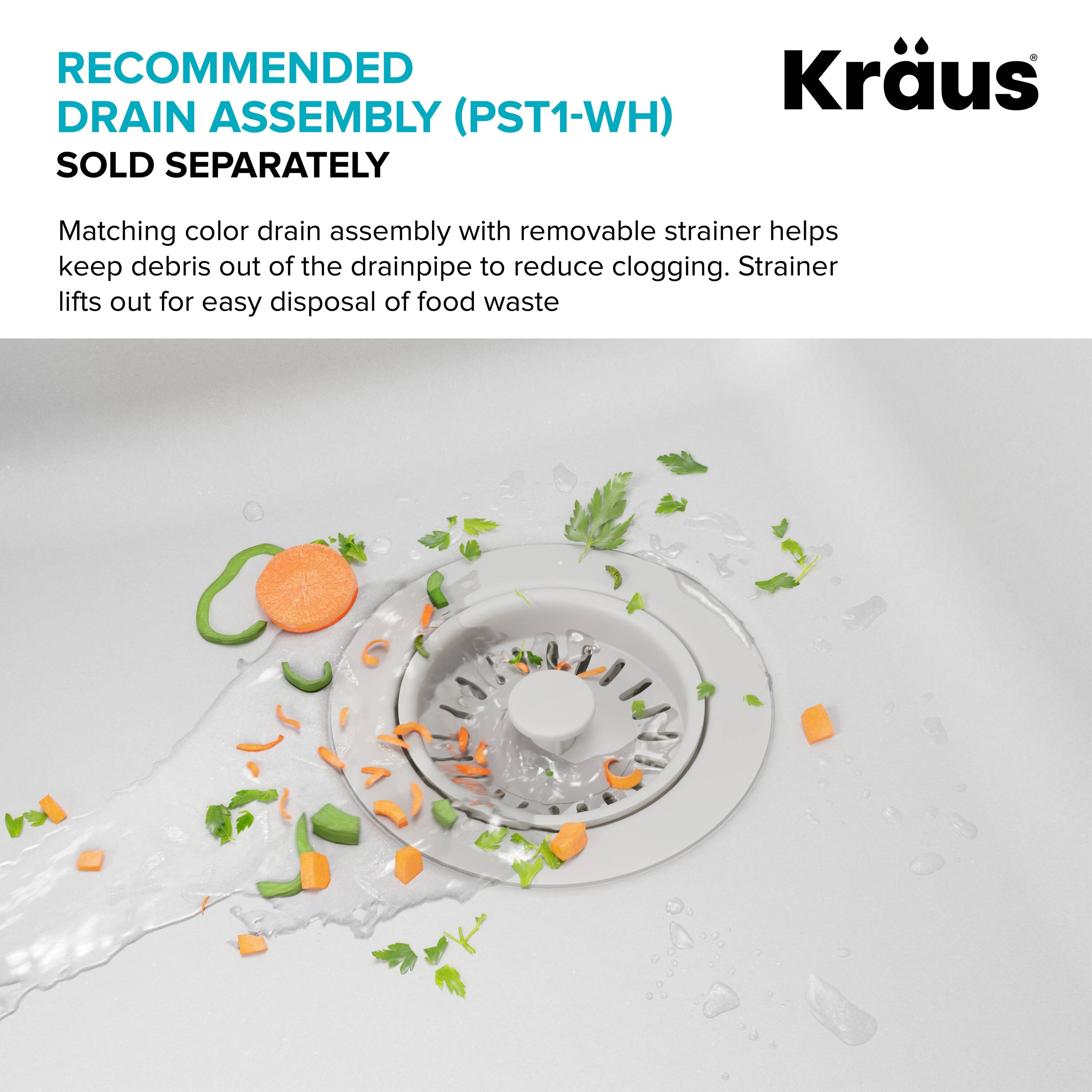 White Granite 33" Dual Bowl Drop-In Kitchen Sink