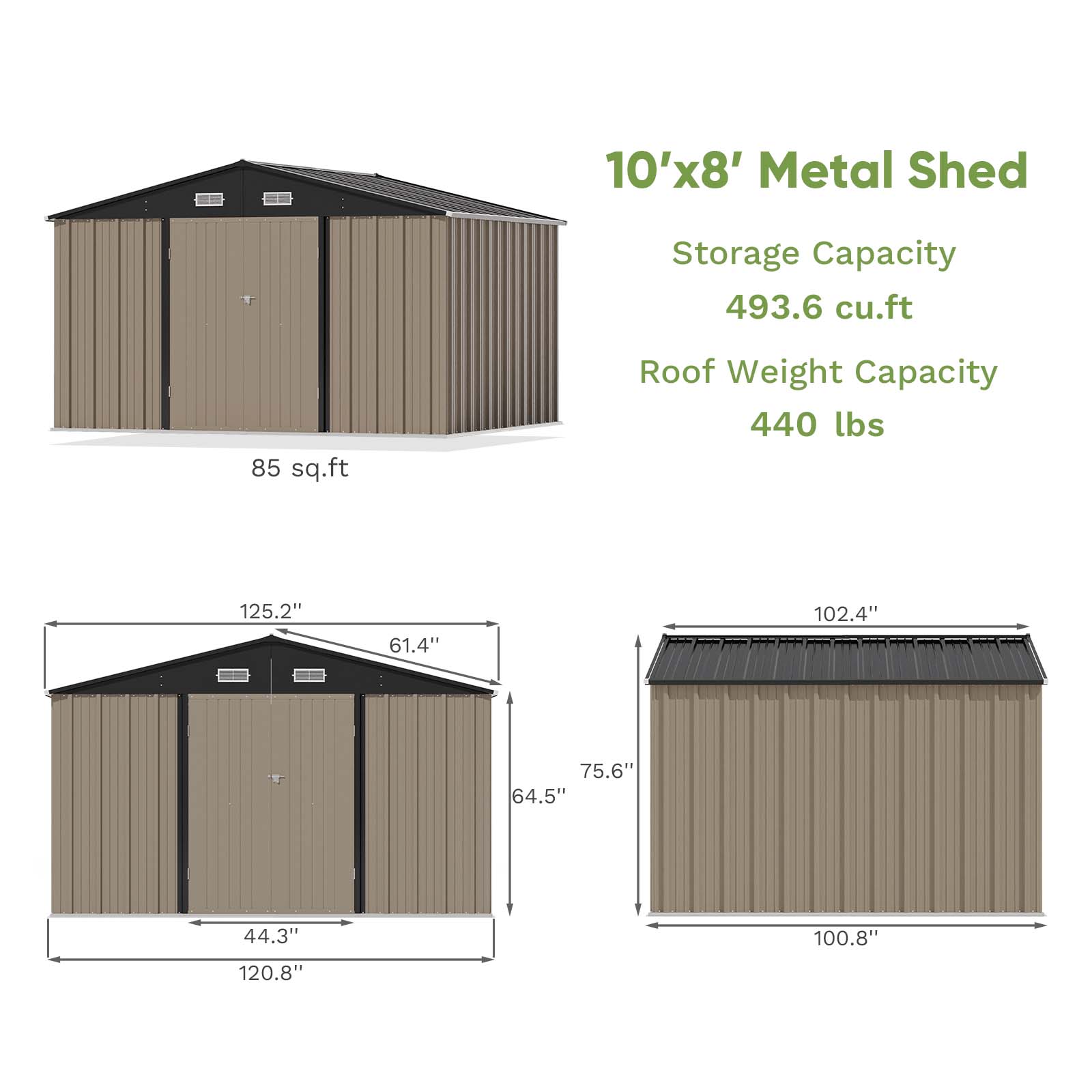 Patiowell WES-PS22-0095-8 Metal-Storage-Buildings-Sheds - View #7