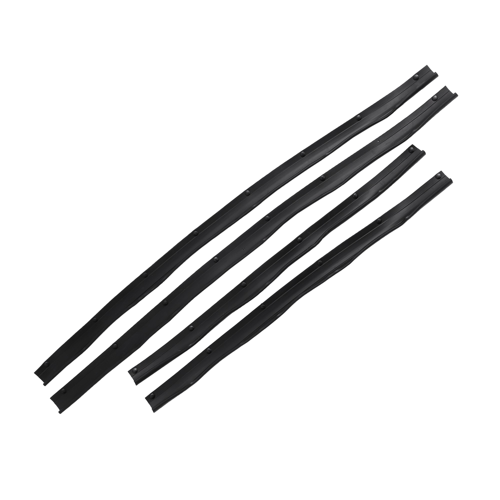 Unique Bargains Front Rear Lower Door Weatherstrip Seal Trim Rubber Felt Trim Seal Weatherstrip Kit for Ford F250 F350 F450 Super Duty 99-16 Rubber F81Z-2520758-AA Black 1 Set