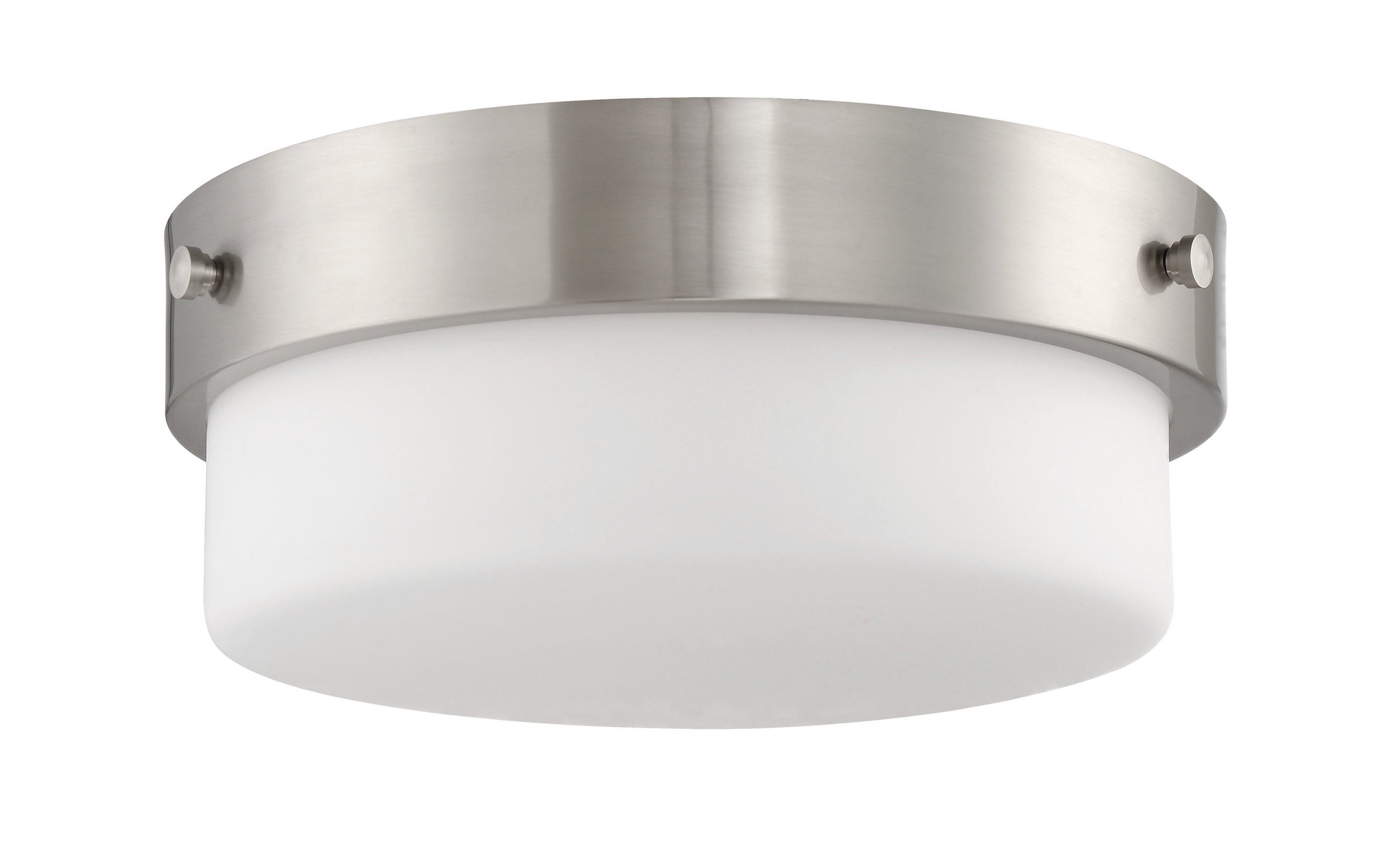 Craftmade X3212-BNK Oak Street 2 -Light 11-in Brushed Nickel Flush Mount Light