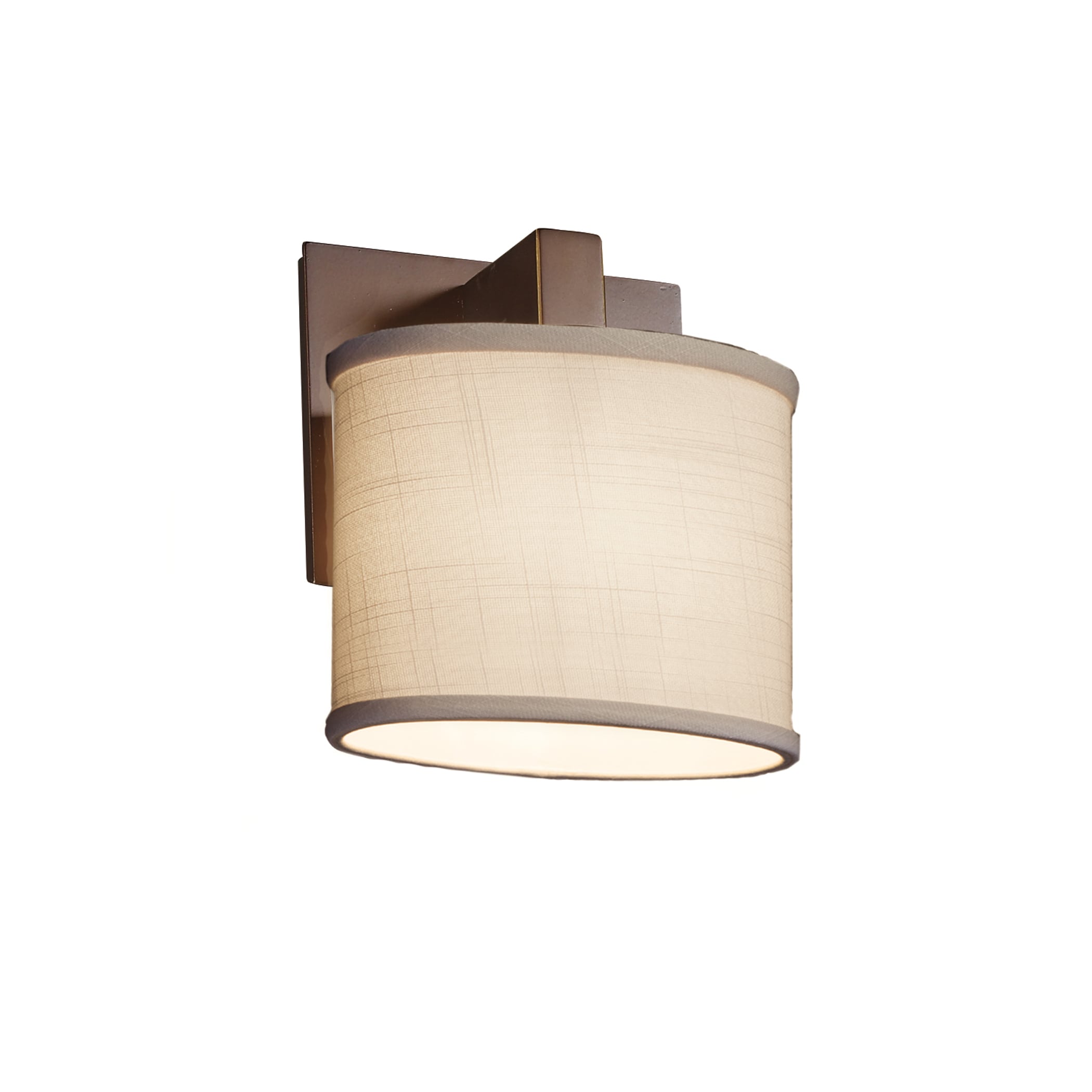 Justice Design Group FAB-8931-30-CR-DB-LD Textile 6.5-in W 1-Light Dark Bronze Transitional LED Wall Sconce