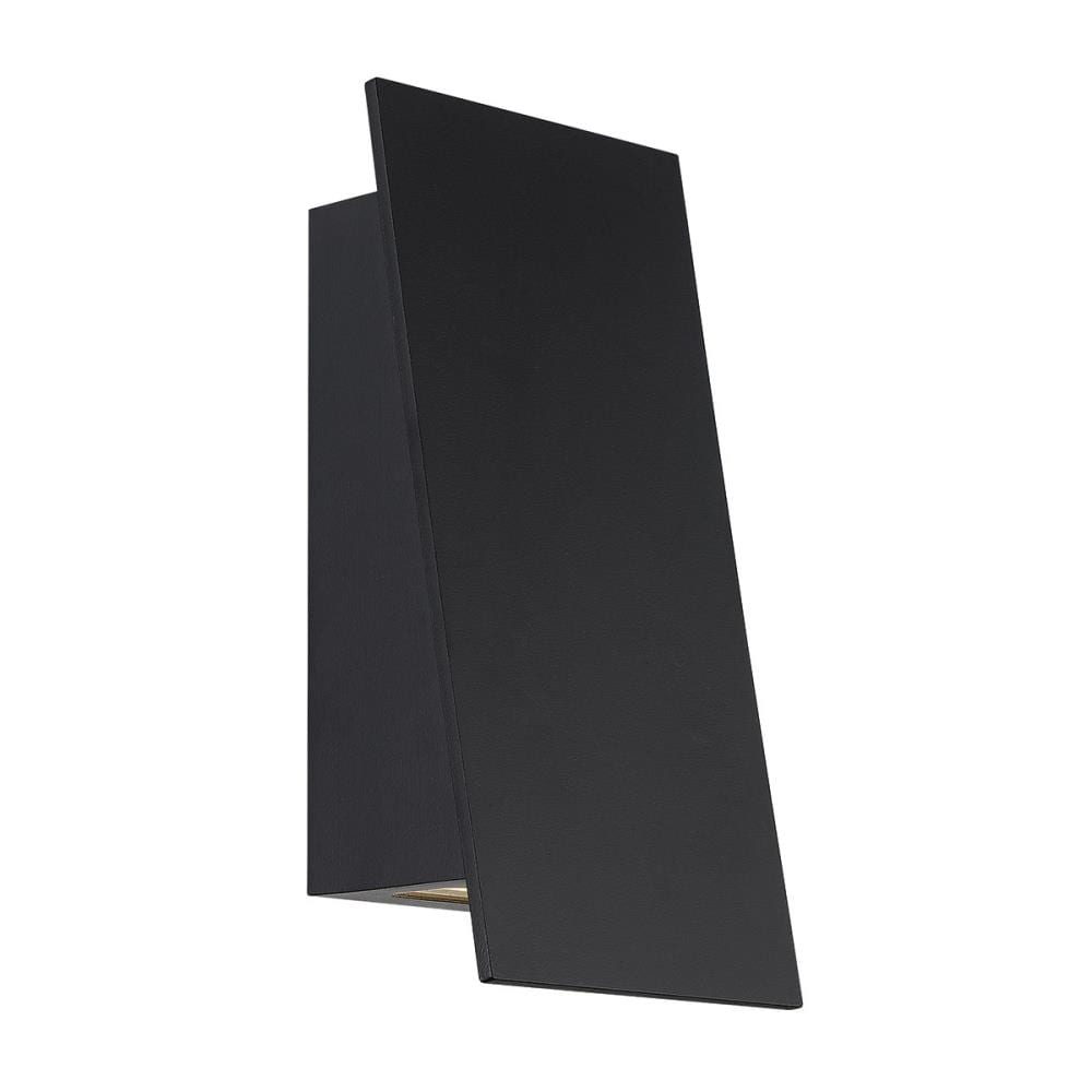dweLED WS-W14911-BK Slant 1 -Light 10.63-in H Matte Black Hardwired Integrated LED Outdoor Wall Light