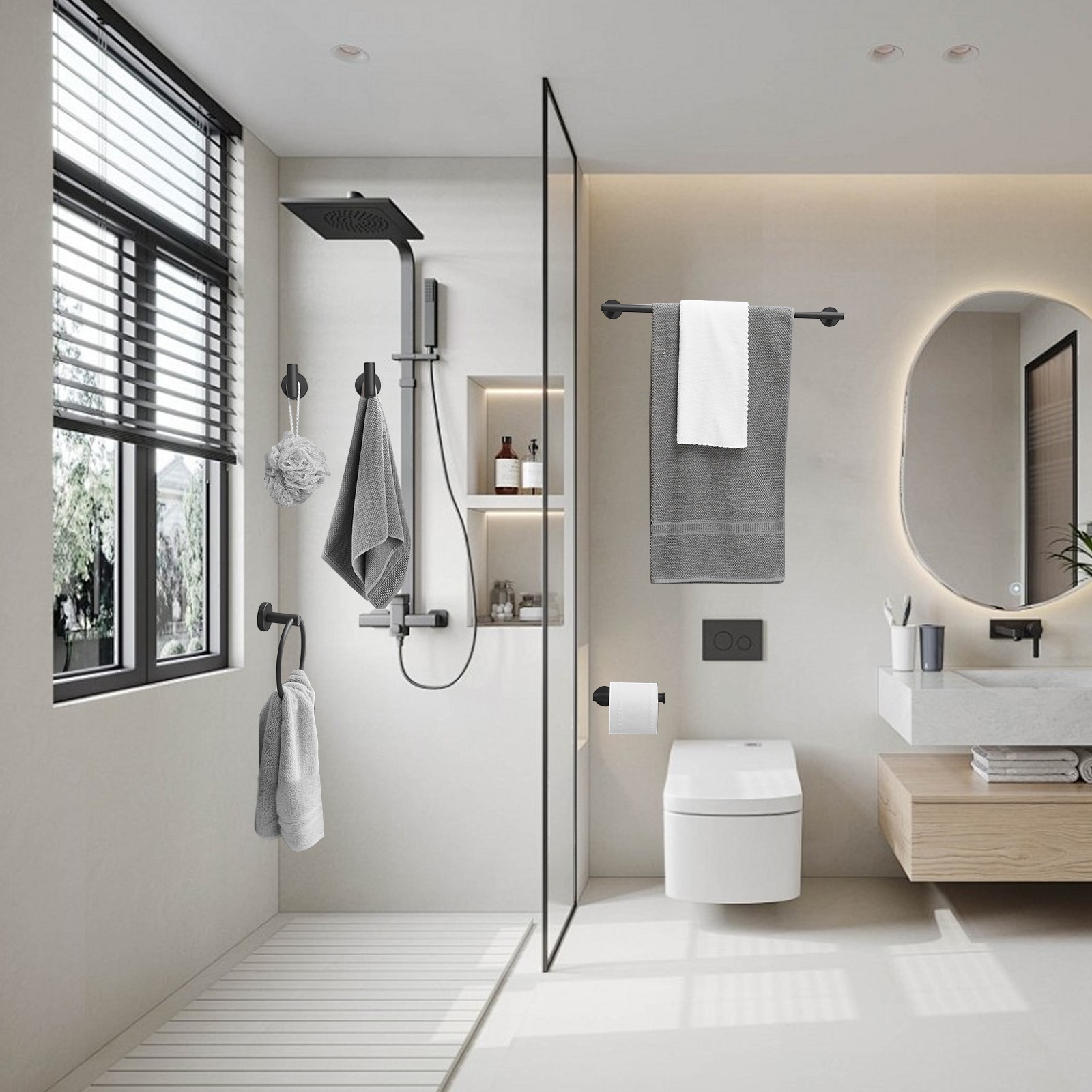 BWE A-91020-BLACK Decorative-Bath-Hardware-Kits - View #2