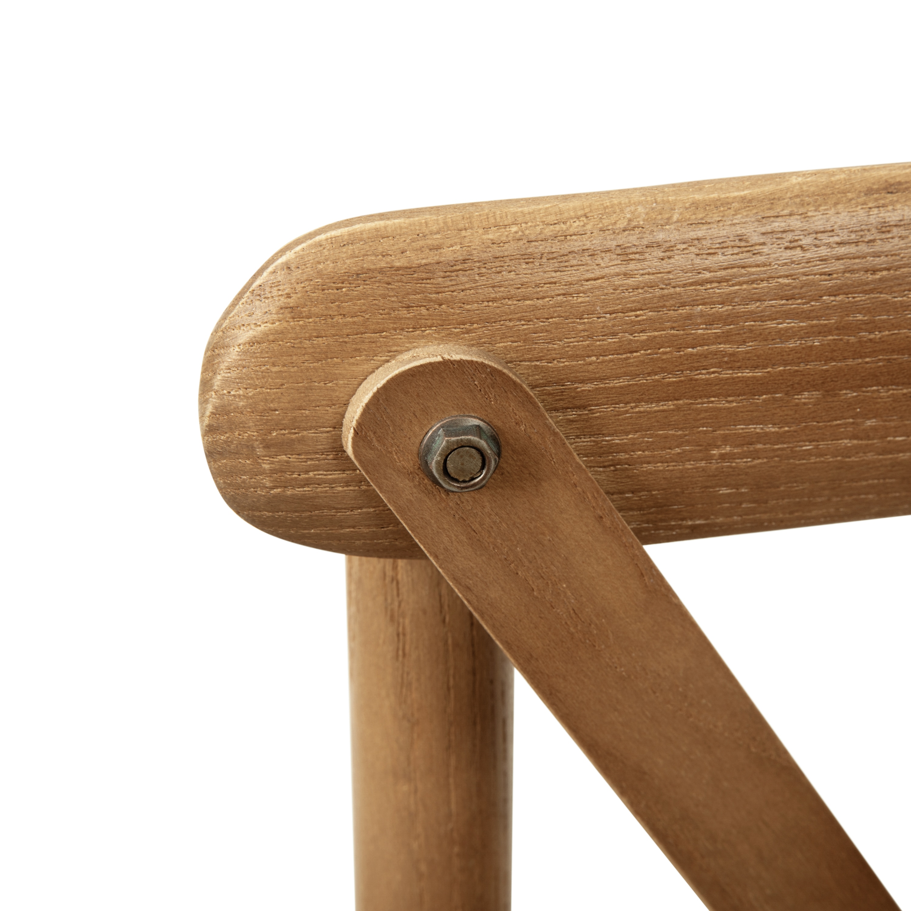 Pecan Wood Cross Back Dining Chair