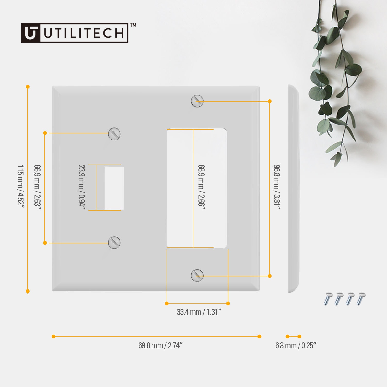 Utilitech 3051-WH10 Electrical-Wall-Plates - View #3