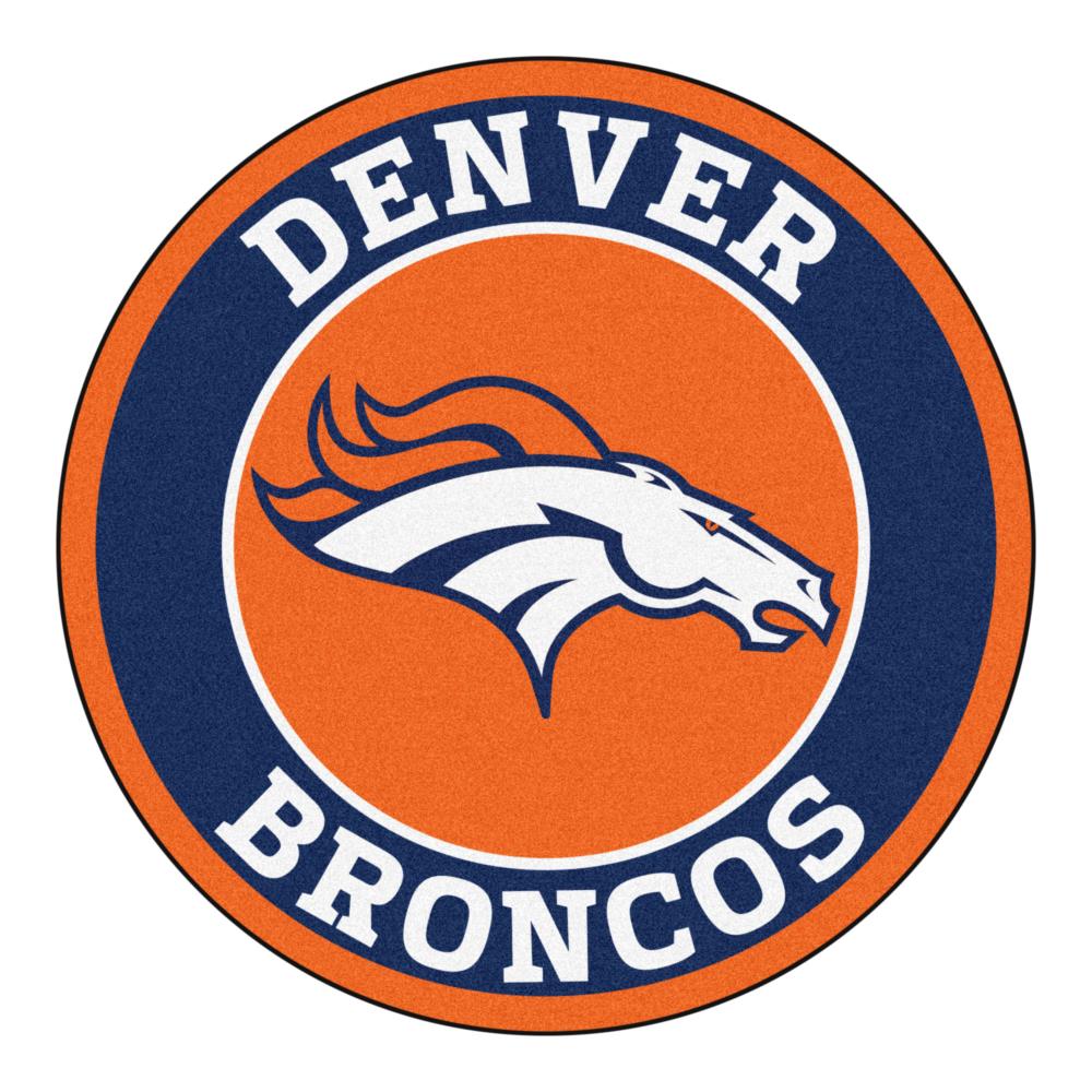 Fanmats Orange 3 ft. x 5 ft. Denver Broncos Vintage Area Rug