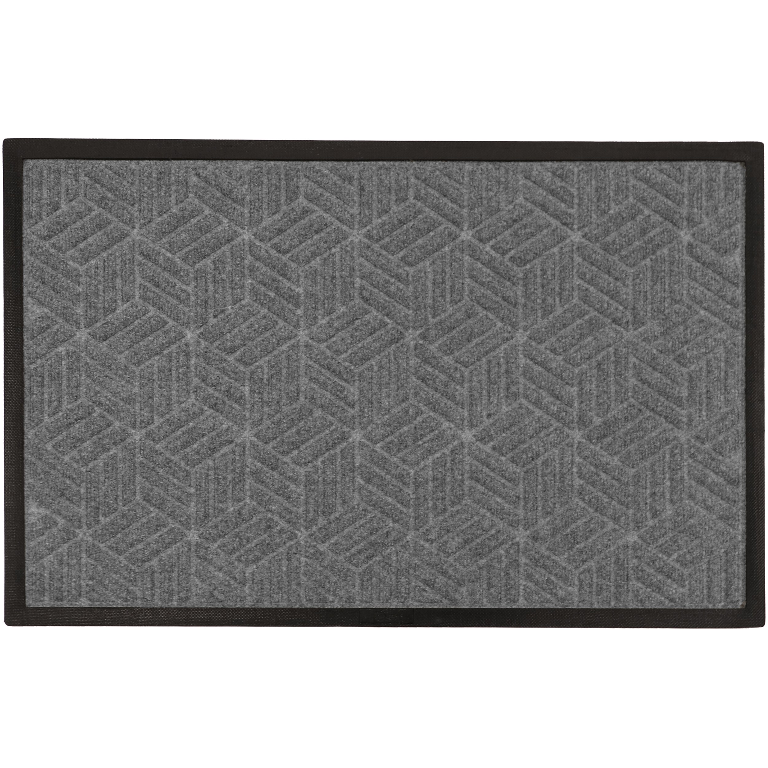 Bungalow Flooring 20948570034 3-ft x 4-ft Medium Gray Polyester Rectangular Indoor or outdoor Decorative Utility mat