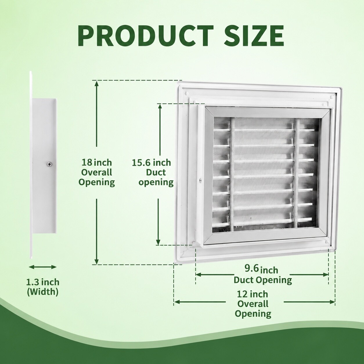 ITOPFOX 12 by 18 Gable Aluminum Wall Vents with Screens and Screws for ...