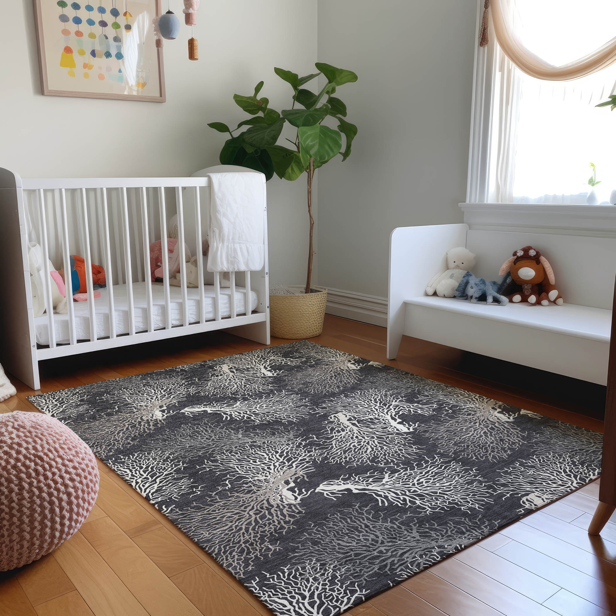 Addison Rugs AMF182MI8X10 Mayfield AMF182MI 8 x 10 (ft) Loomed Polyester Midnight Rectangular Indoor Geometric Machine washable Area rug