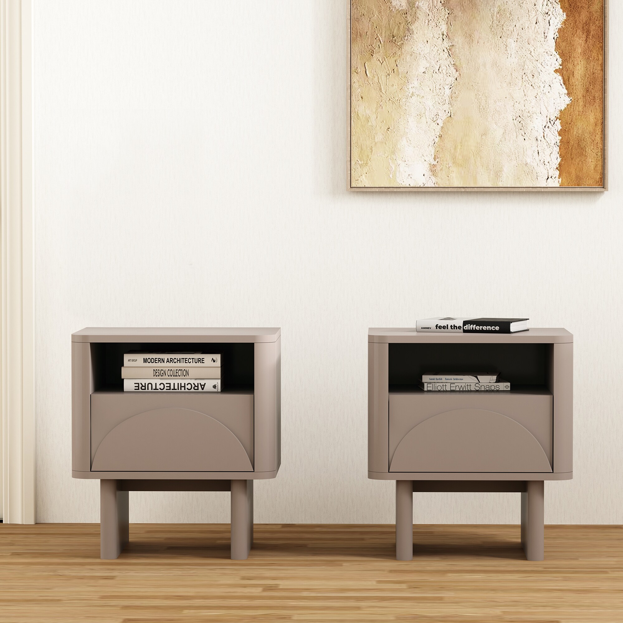 Manhattan Comfort 2-NS005-MO Mocha Nightstand