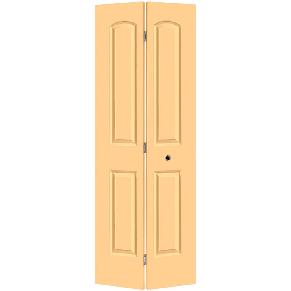 Masonite 1317539 Roman 30-in x 80-in Marigold 2-panel Smooth Hollow core Prefinished Molded composite Closet Bifold Door