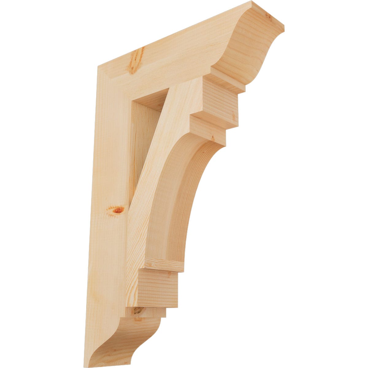 Ekena Millwork BKT06X22X34MRC01SDF Merced traditional smooth 5-1/2-in x 22-in x 34-in Douglas fir Brown Wood Standard bracket