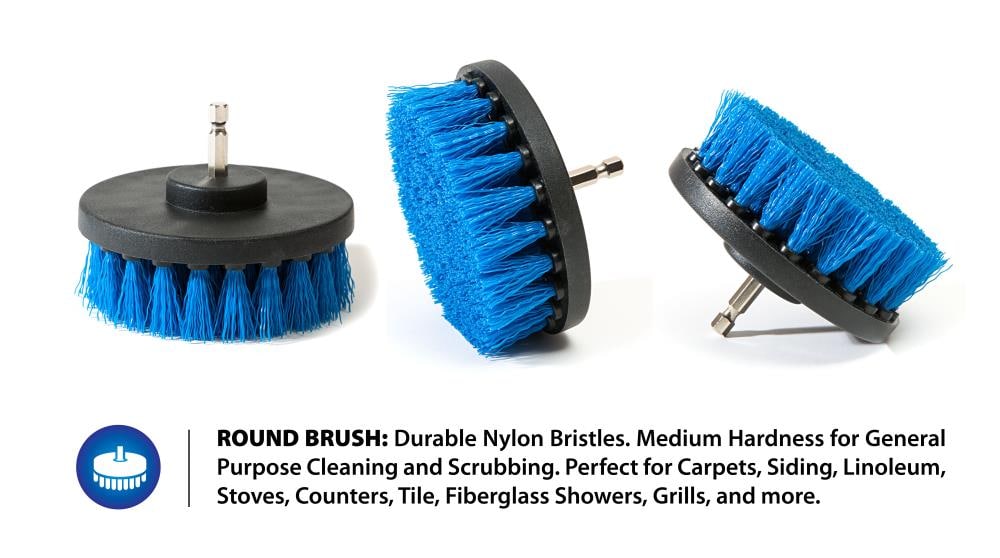 Blue Corner Brush - Medium Bristles - Cone Shaped - Marine & Pool Clea –  Drillbrush