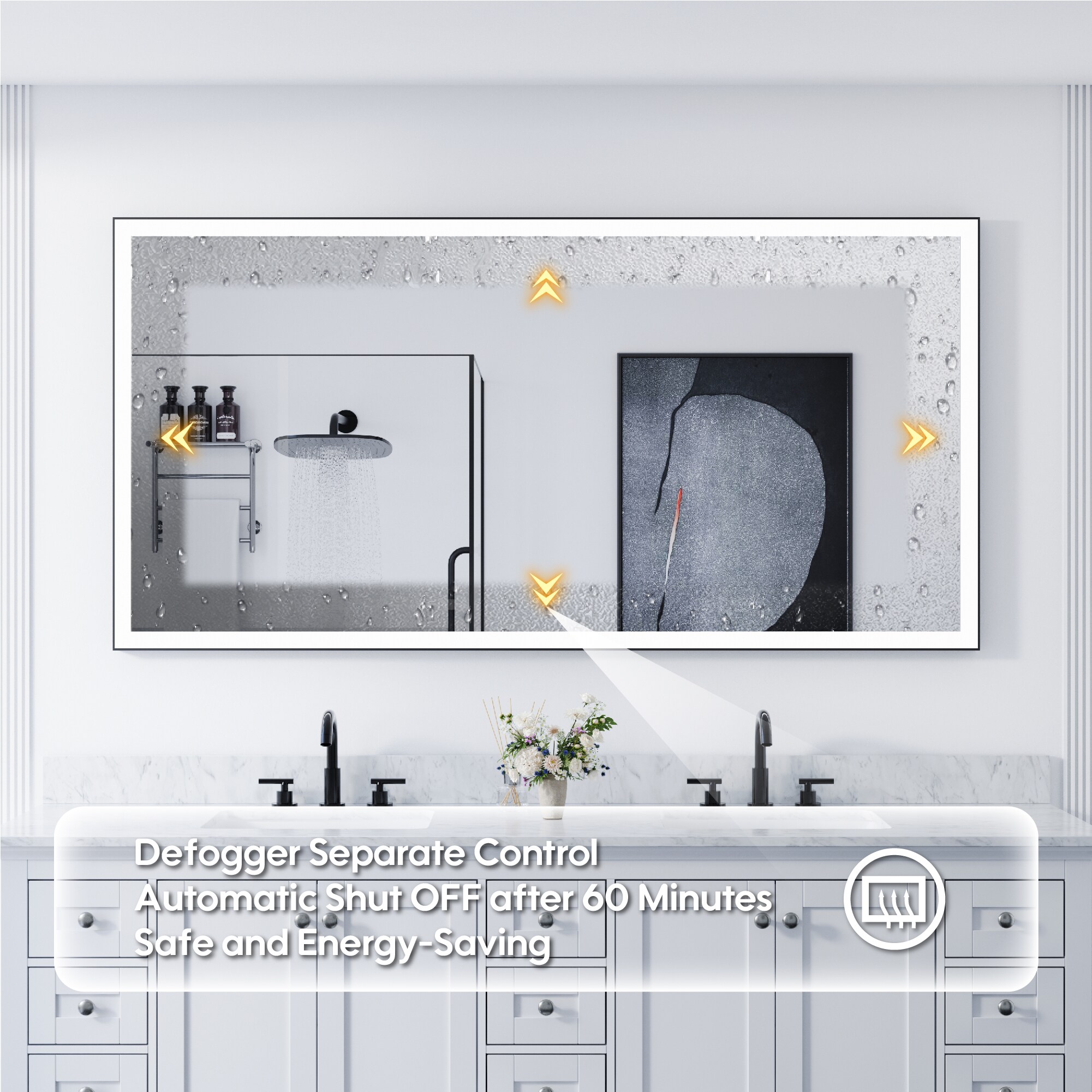 CALVON HML7236BL Framed-Bath-Mirrors - View #5