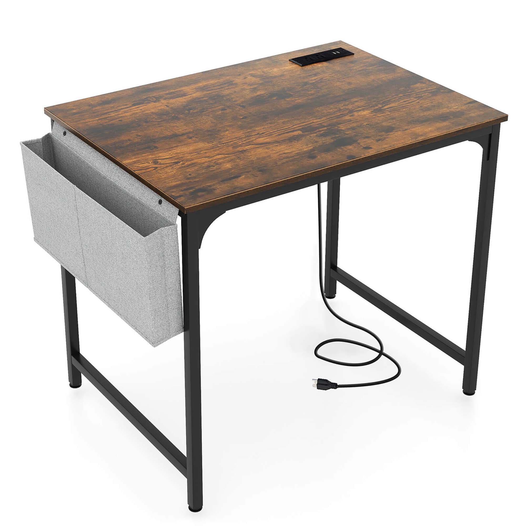Costway HCST02126 24-in Brown Modern/Contemporary Fir Craft desk