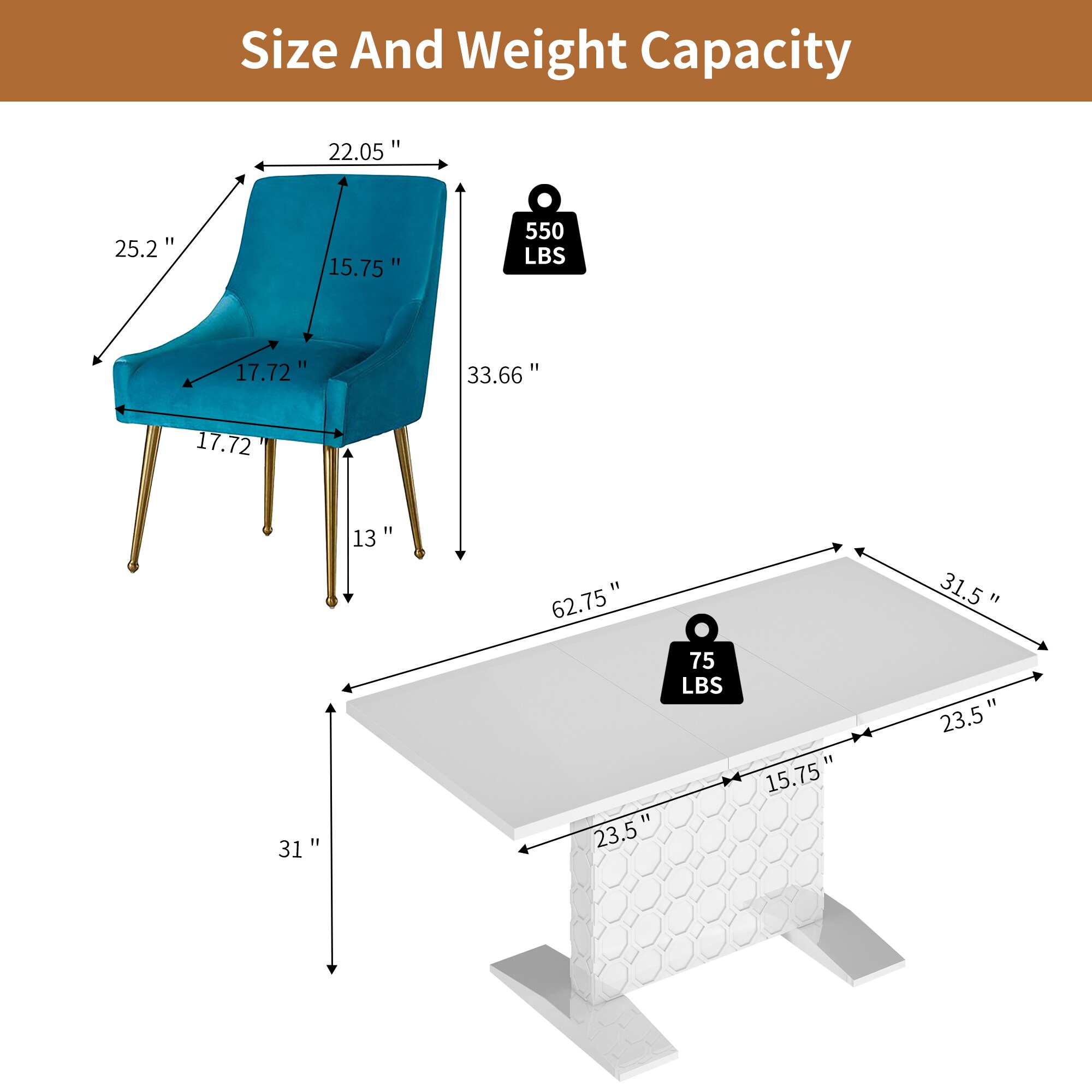Clihome CL-ST1WH700LBL Dining-Sets - View #8