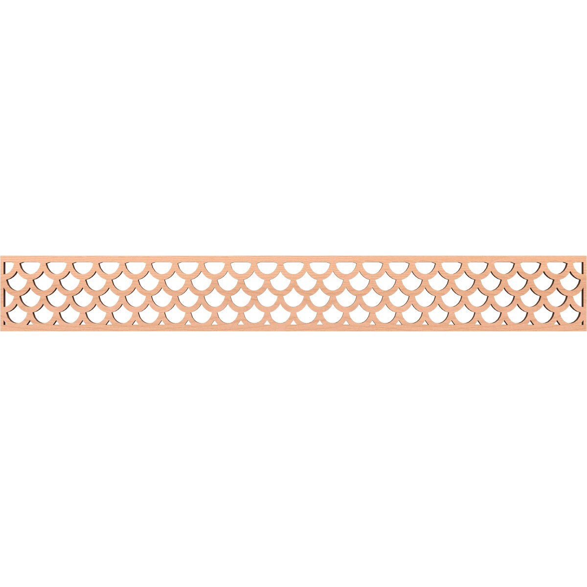 Ekena Millwork MLDB06X46HUDAL Hudson Fretwork Flat Trim 6-in x 3.86-ft Alder Brown Unfinished 2155831 Pierced Wall Panel Moulding