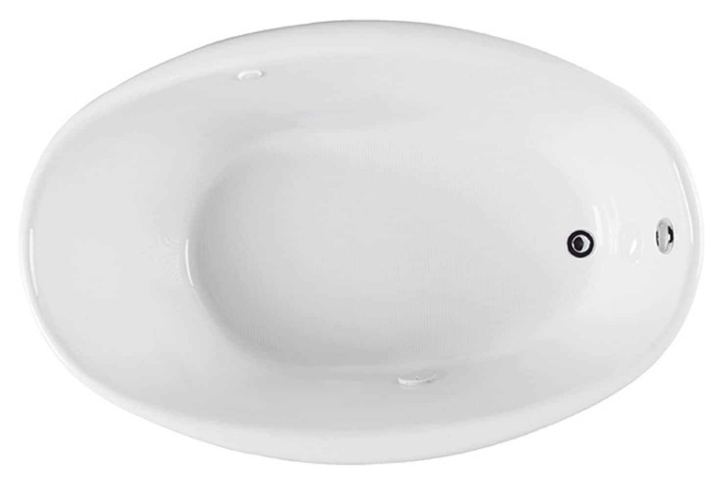 PROFLO PFS7040WH 40-in x 70-in White Acrylic Oval Drop-in Soaking bathtub ( Right Drain )