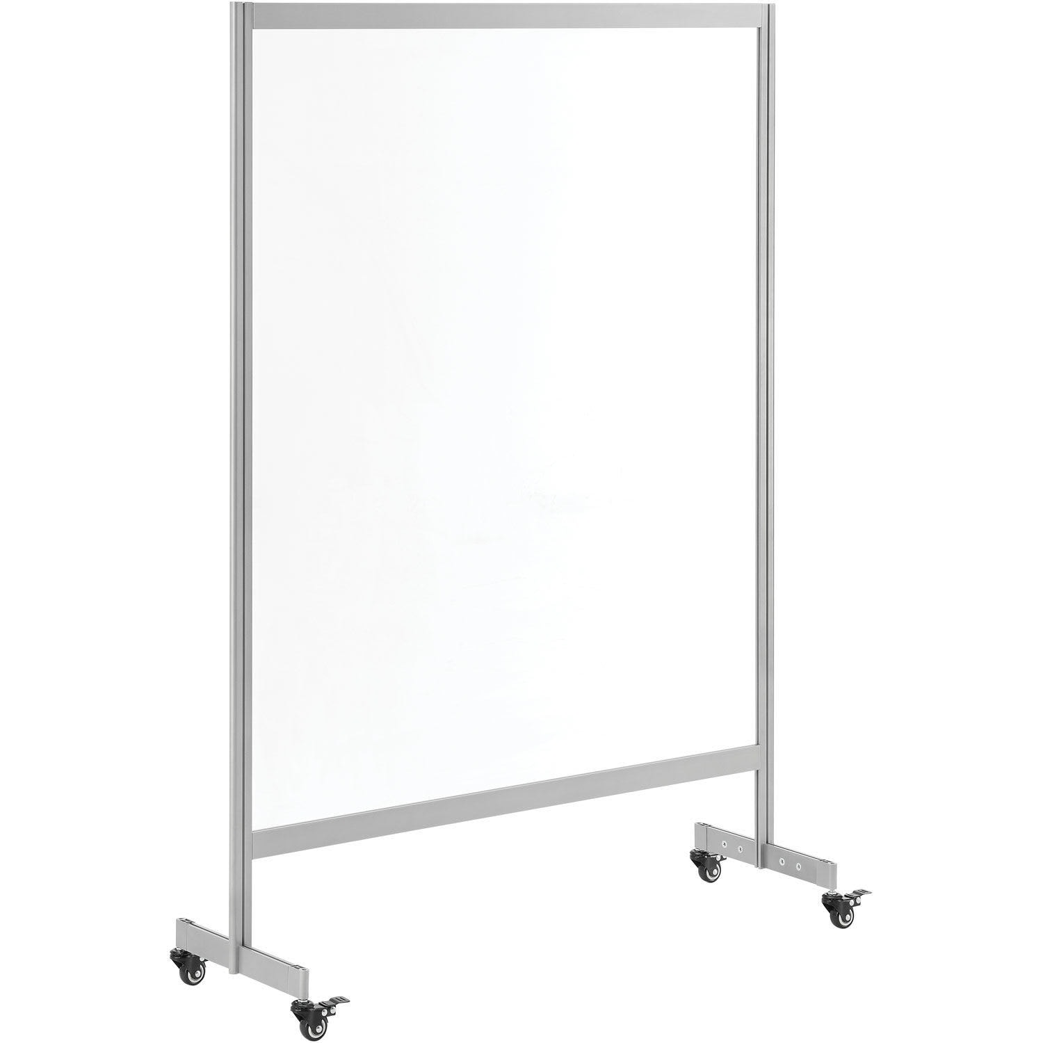 Global Industrial 695872 #153; Clear Mobile Divider Acrylic 43-inW x 60-inH
