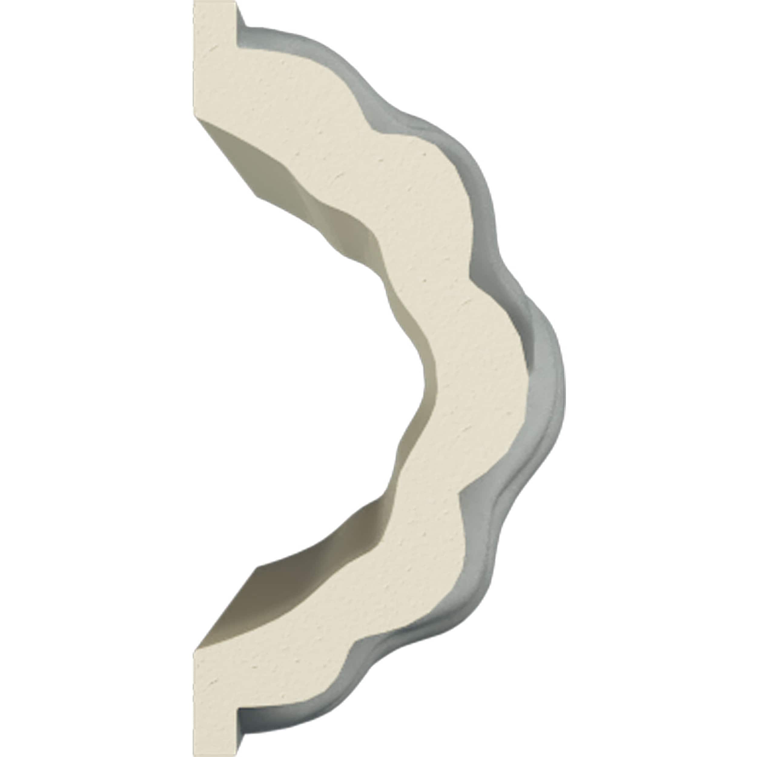Gray Primed Urethane Reed and Ribbon Crown Moulding