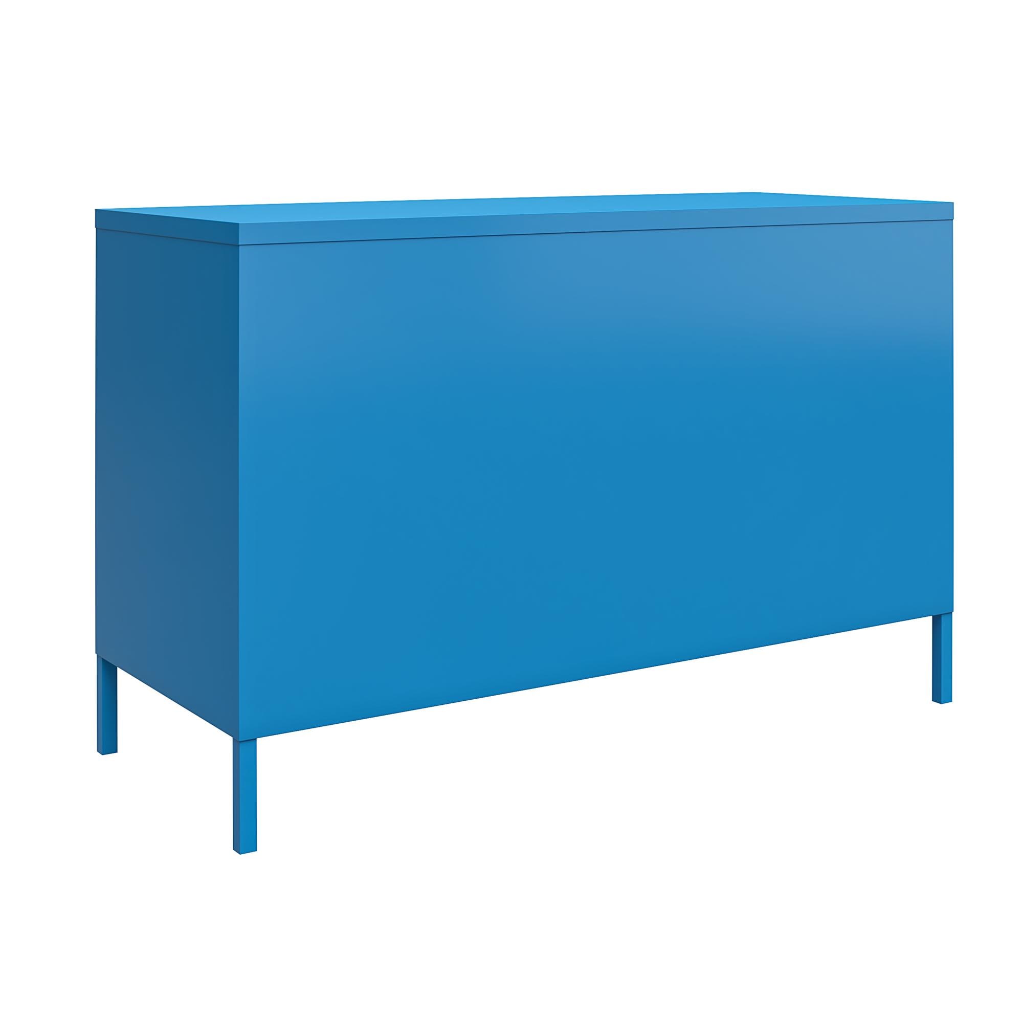 Bright Blue Metal Locker Accent Cabinet with Adjustable Shelving
