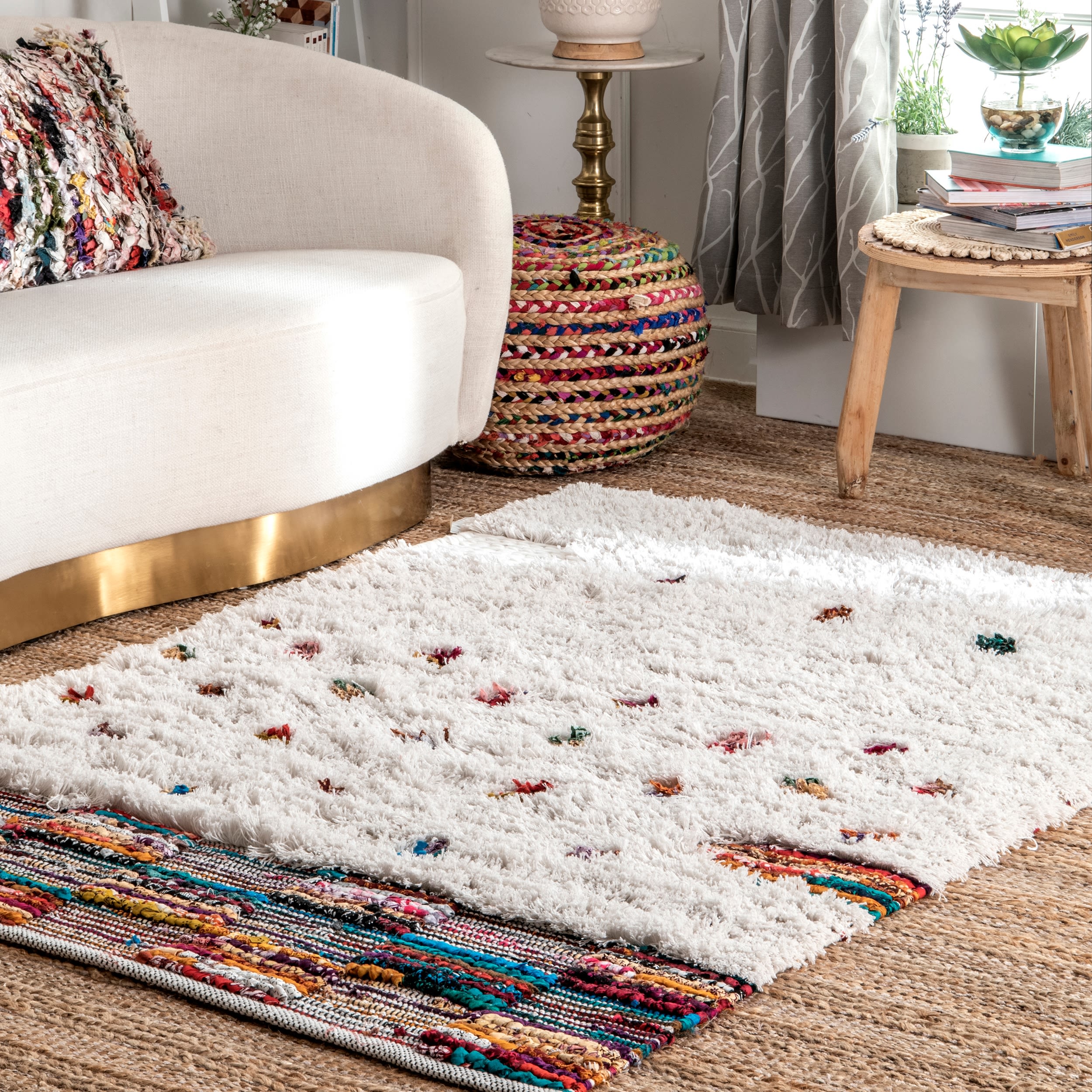 nuLOOM ZHAP01A-609 Abstract Shaggy Kerstin Area Rug