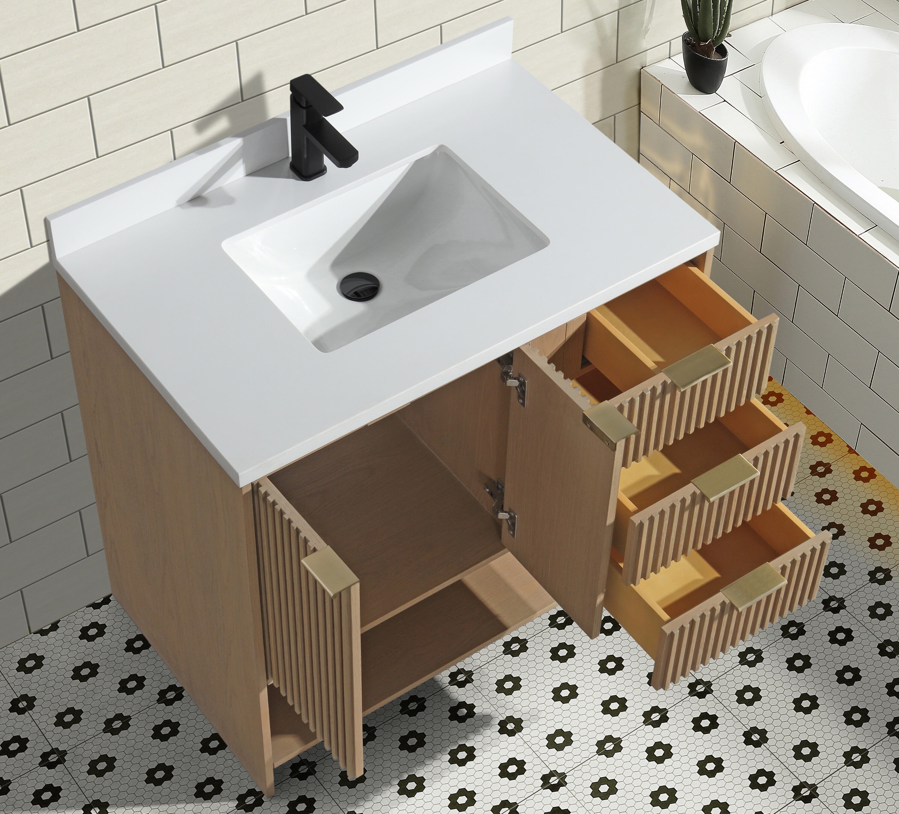 Ari Kitchen & Bath AKB-DIEGO-36-FREESTA Bath-Vanity-Combo - View #6