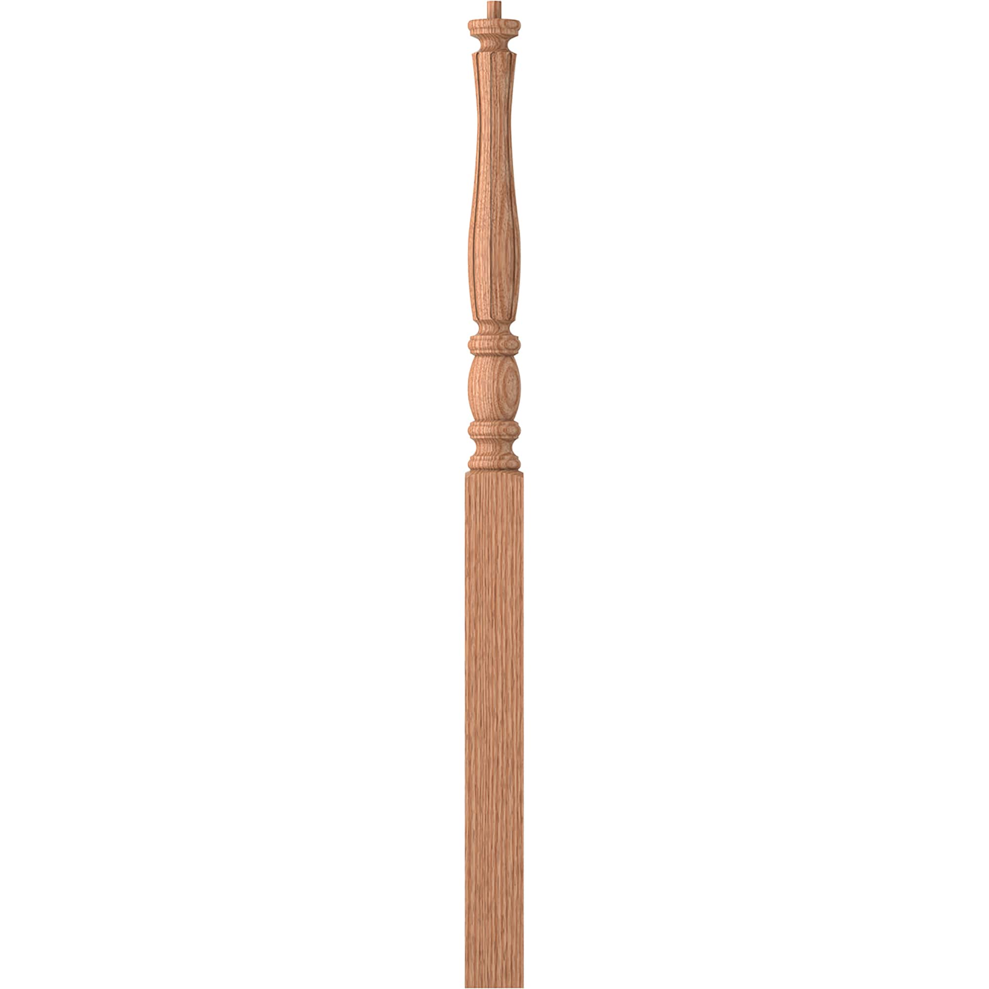 L.J. Smith Stair Systems LJF-3214-O LaSalle 3-in x 50-in Unfinished Red oak Starting Stair Newel Post
