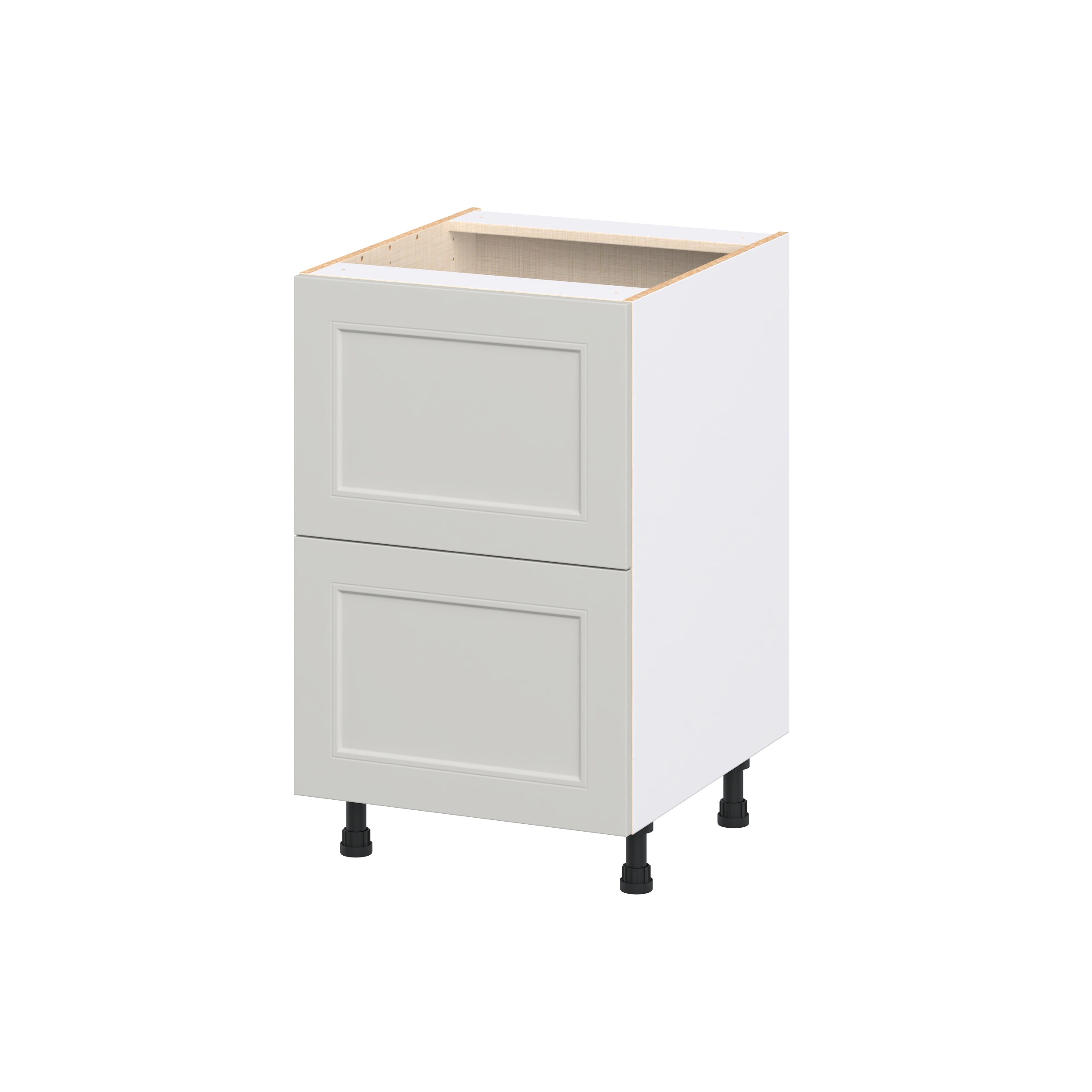 Hugo&Borg DSB2D21-BE Belcourt 21-in W x 34.5-in H x 24-in D Painted Light Gray 2 -Drawers Drawer Base Fully assembled Cabinet (Recessed Panel Shaker)