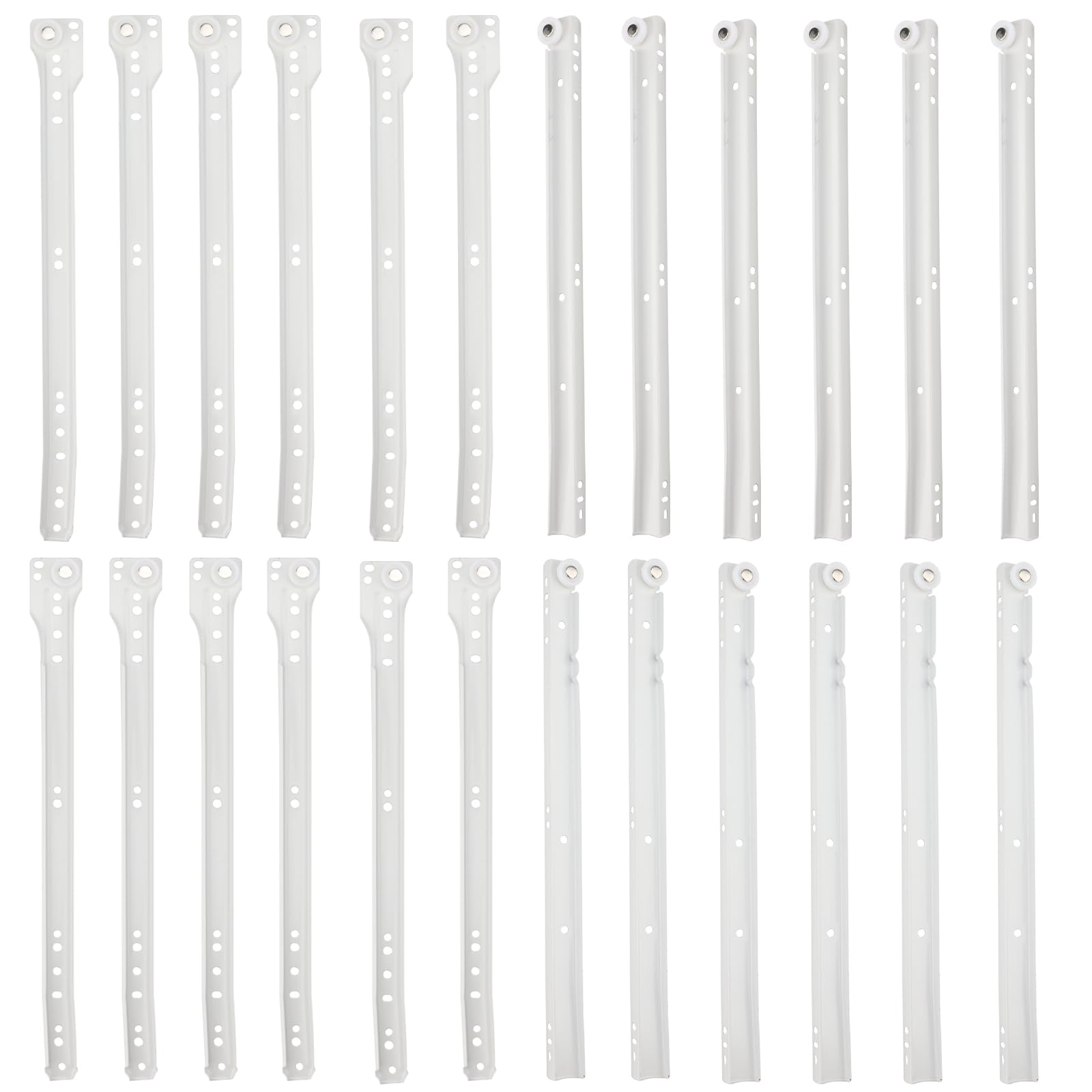 LILILIAN FMY  16 inch Bottom Mount Drawer Slide Heavy Duty Drawer Rails with Mounting Screws Fits Bottom Side Mounted Drawer White