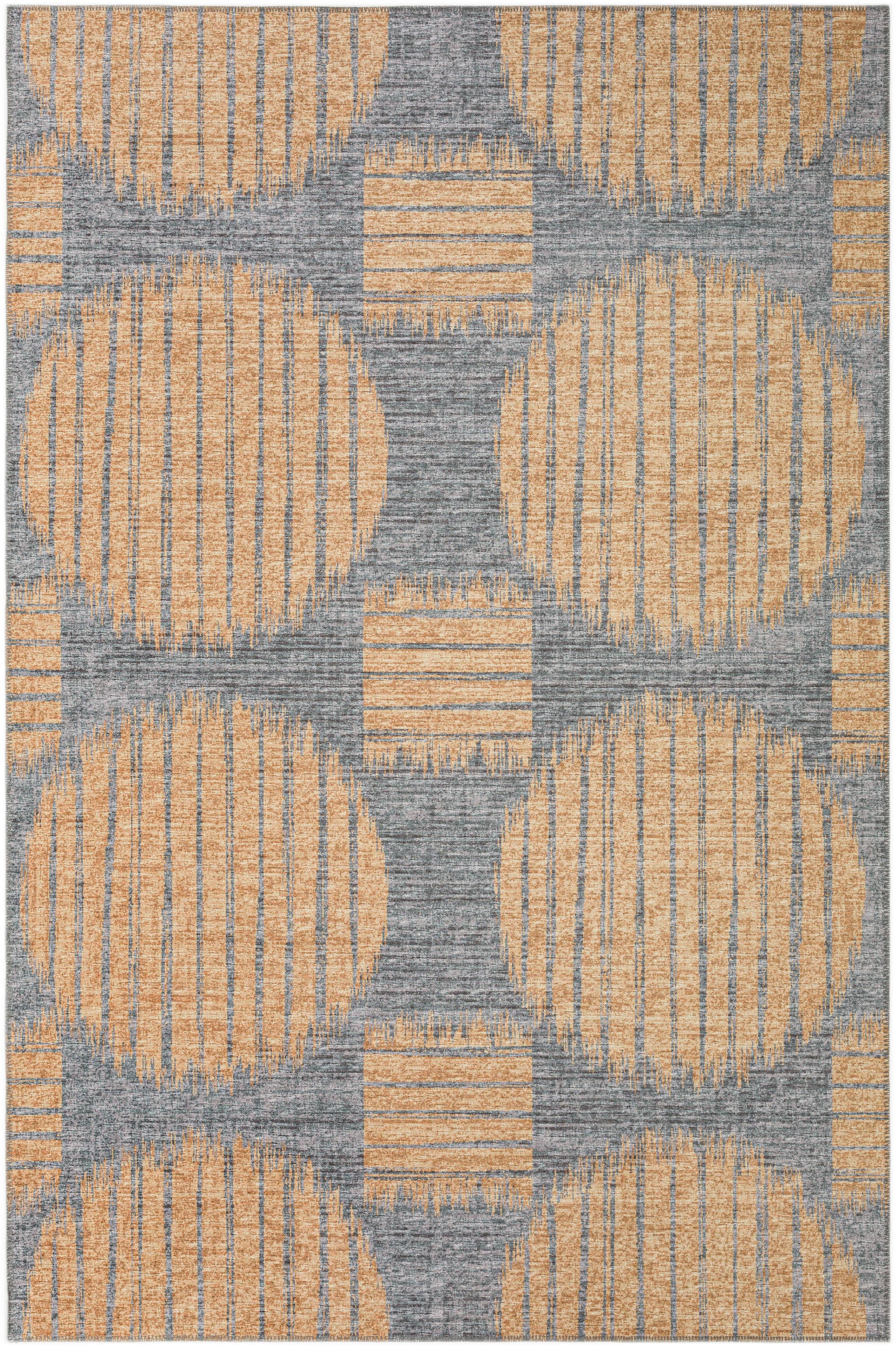 Addison Rugs AYU43GI9X12 Yuma 9 x 12 (ft) Chenille Gilded Rectangular Indoor/Outdoor Geometric Mid-Century Modern Area rug