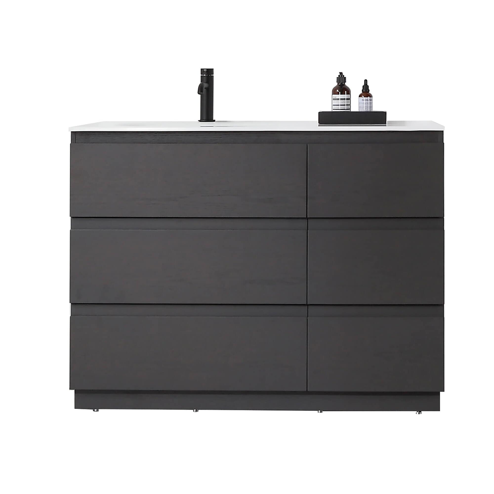 CARTISAN DESIGN VAROTCH42FD Phaethon 42.0-in Charcoal Single sink Bathroom Vanity with Pure White Quartz Top