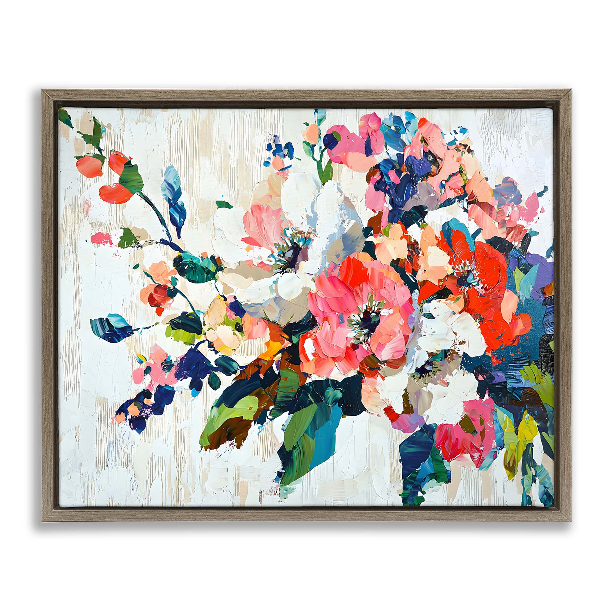 Stupell Industries BT-854-FFE-16X20 Abstract Flower Blooming Branch Floating Frame design by Franklyn Gregory