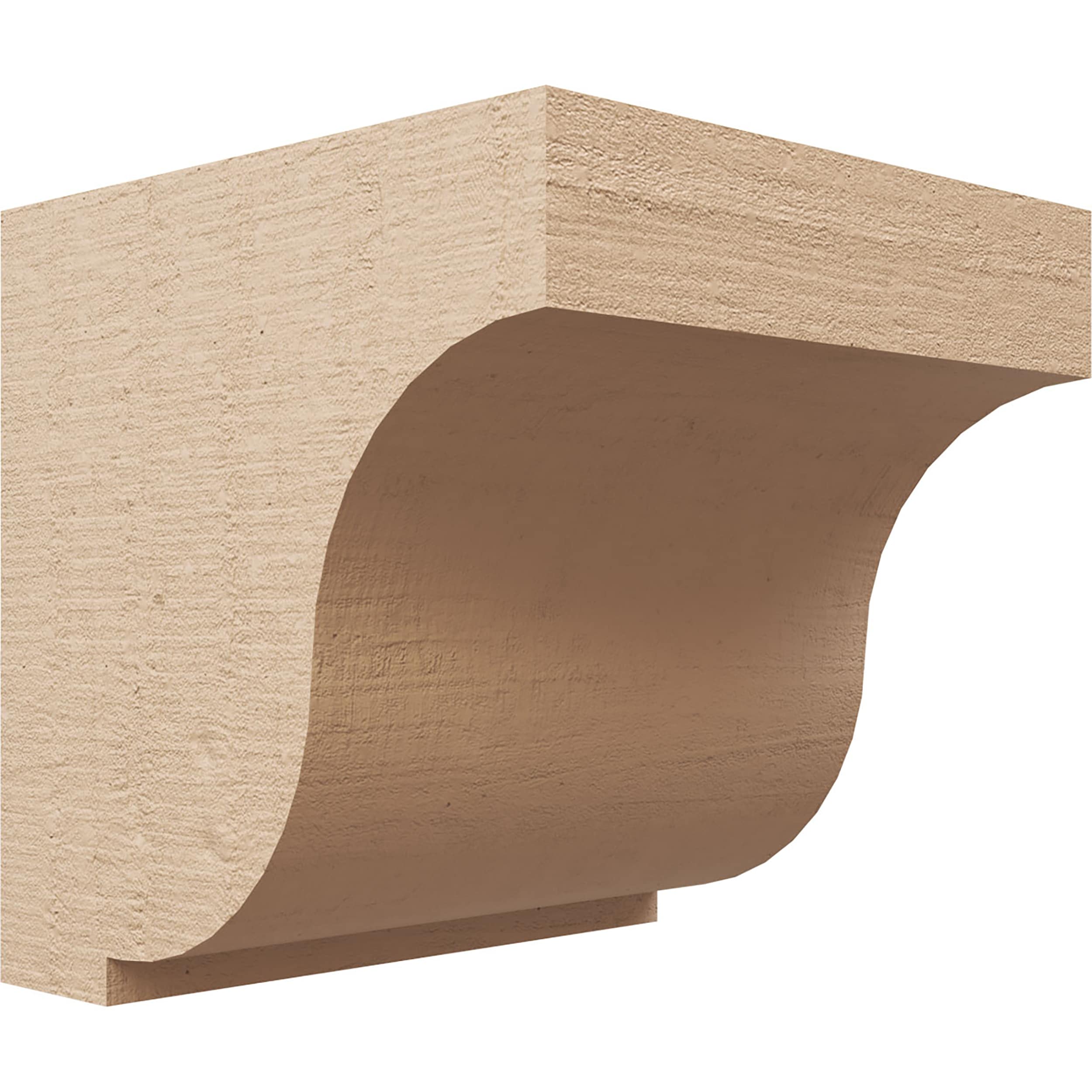 Ekena Millwork 12 inchw x 12 inchd x 12 inchh Series 1 Wide Huntington Rough Cedar Woodgrain Timberthane Corbel, Primed Tan, Size: 12 inch W x 12 inch