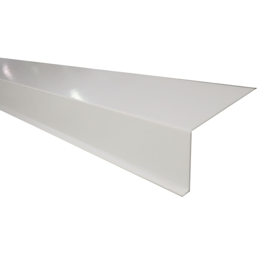 Union Corrugating WHAGUTTERAPRON 4.13-Inches x 10.0-Feet White Aluminum Drip Edge