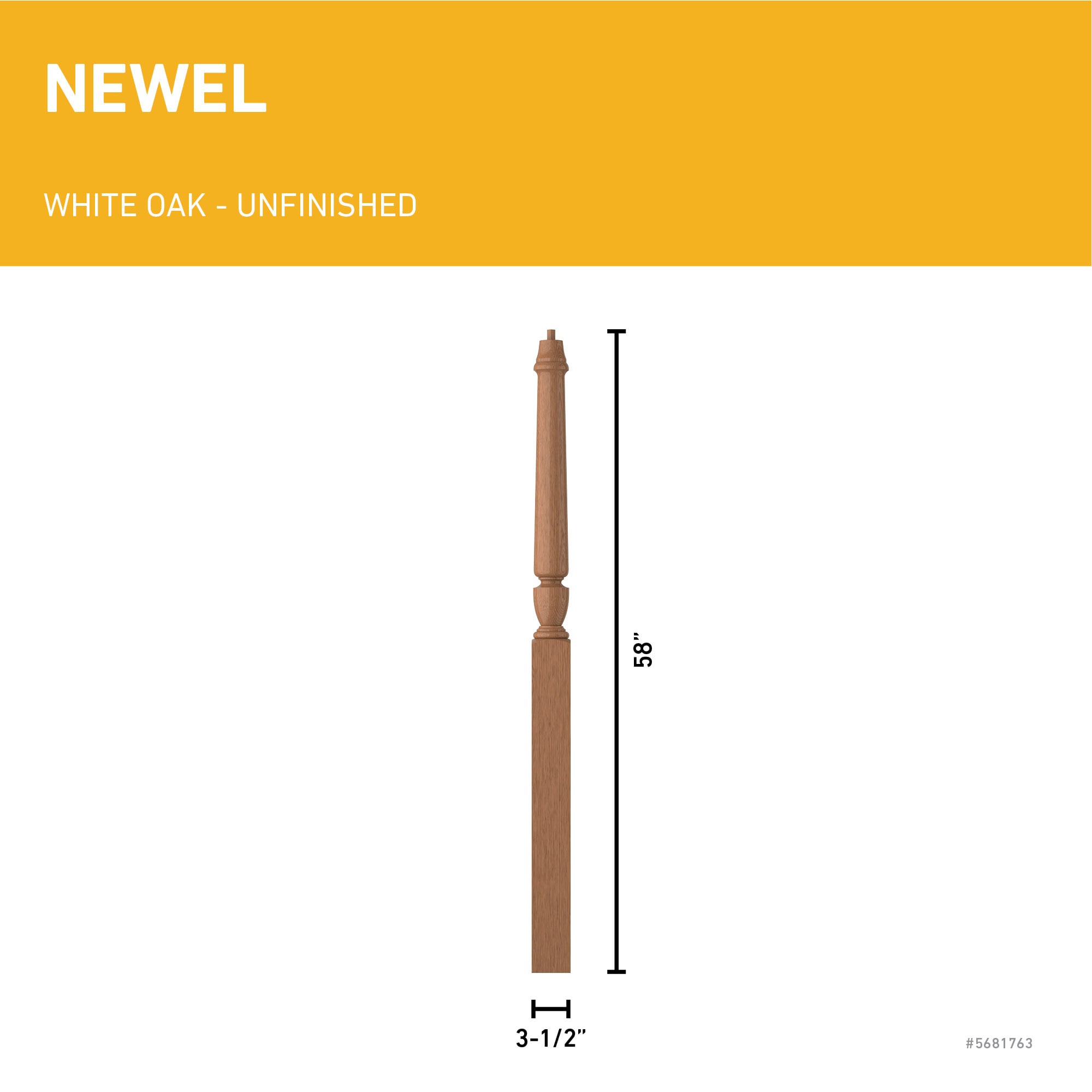 L.J. Smith Stair Systems LJP-3015-WO Interior-Stairpart-Newel-Posts - View #3