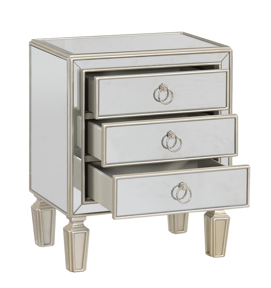 Coast to Coast Three Drawer Chest Gold