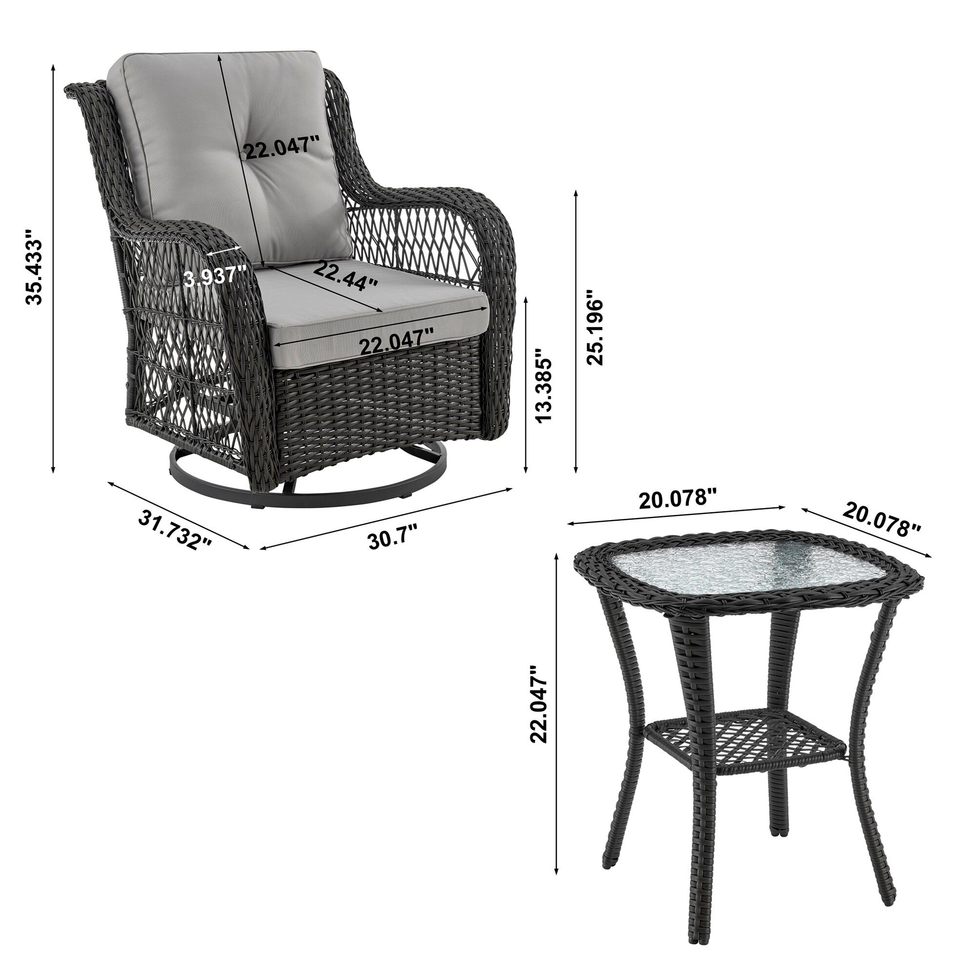 Maincraft D01-PFS90 Patio-Conversation-Sets - View #4