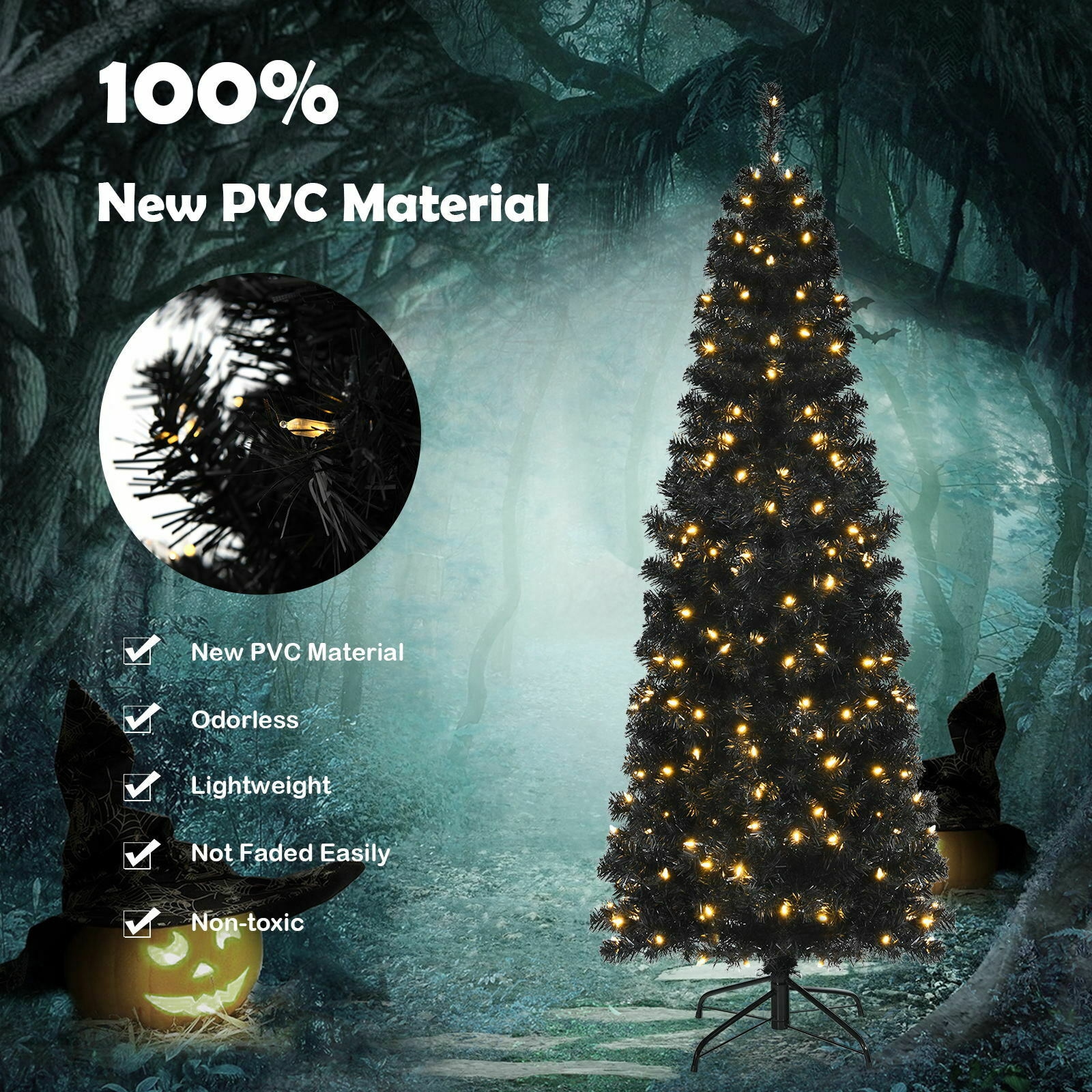 WELLFOR CM-HGY-23668US Artificial-Christmas-Trees - View #4