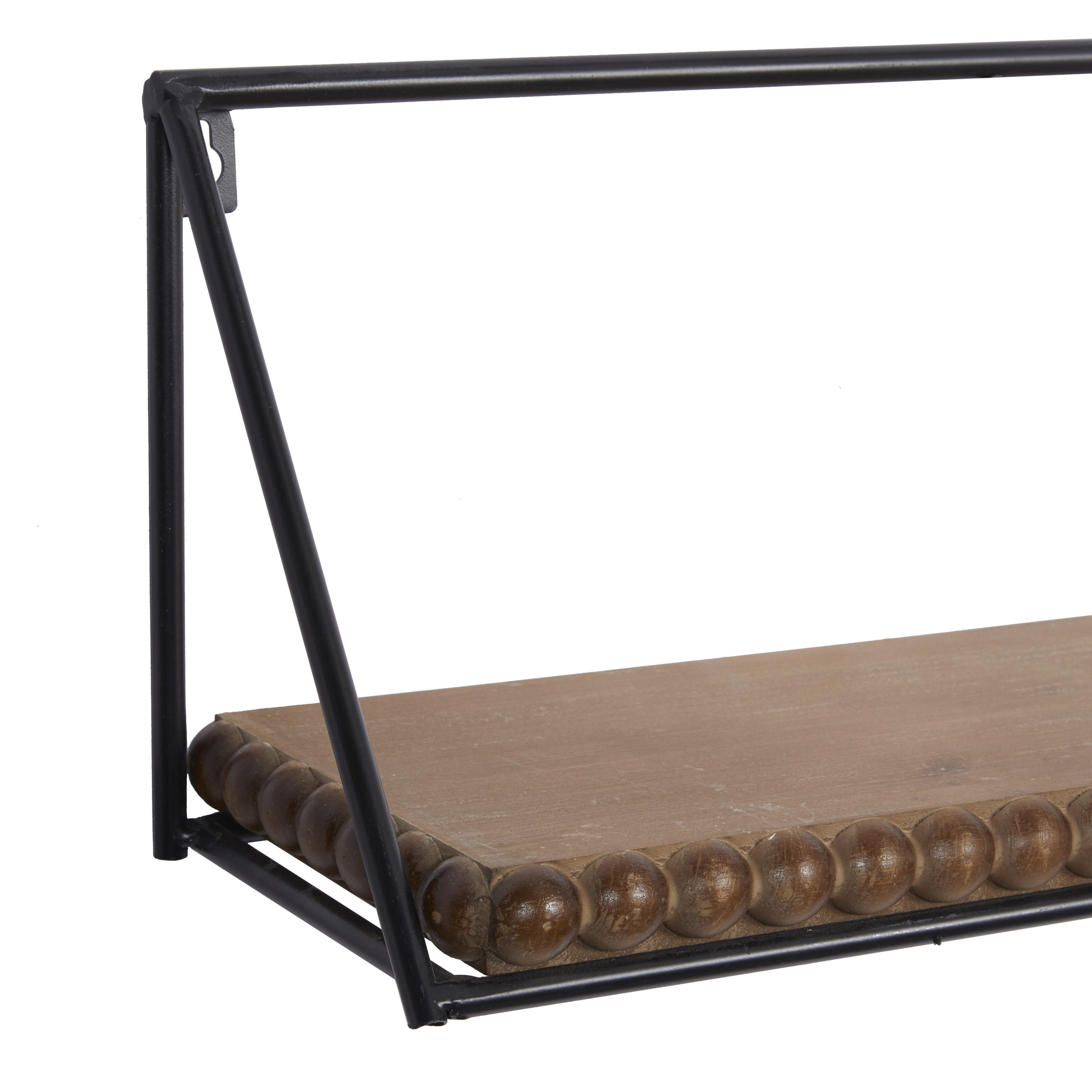 Sleek Black Floating Wall Shelf Trio for Modern Living Spaces