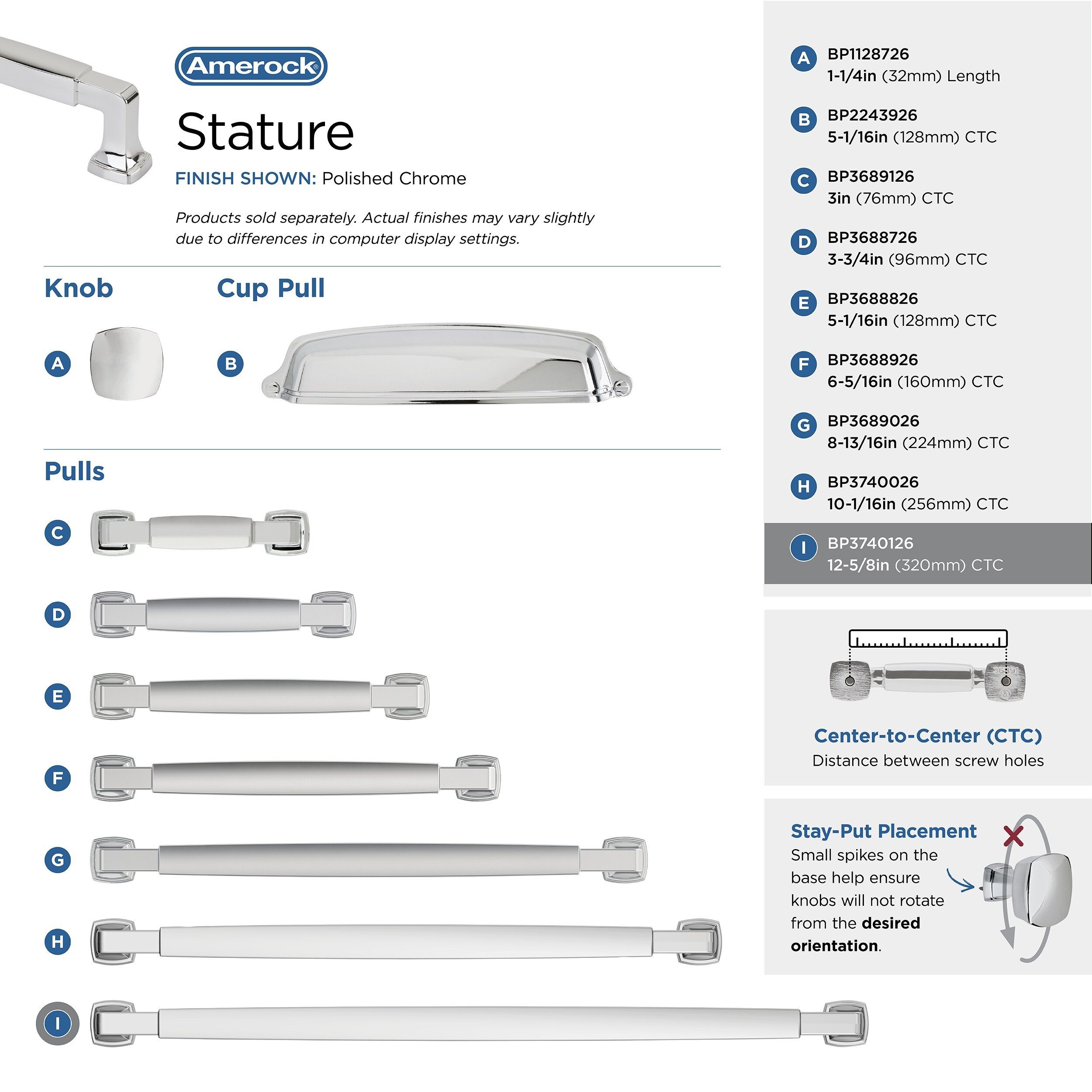 Amerock BP3740126 Cabinet-Pulls - View #6