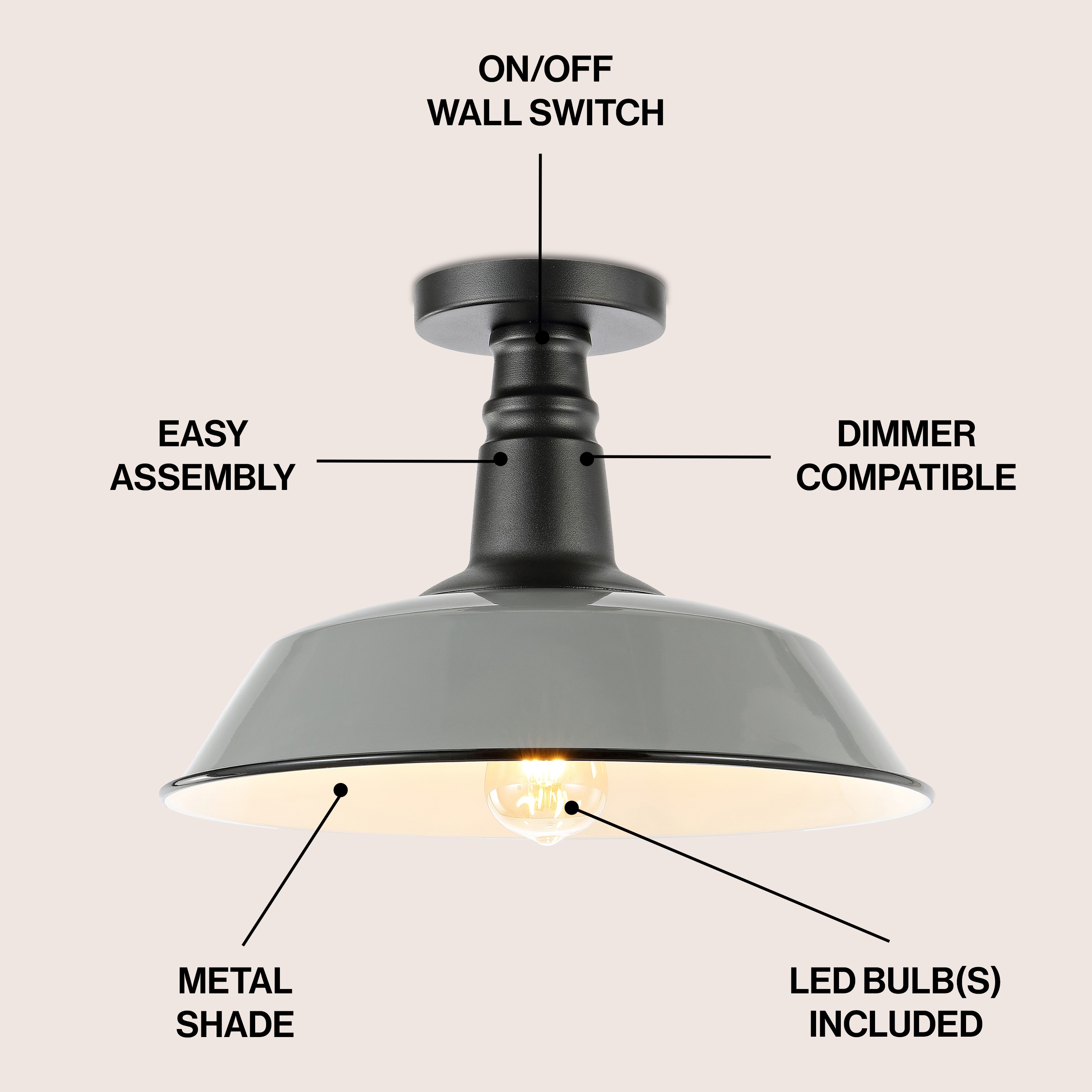 JONATHAN  Y JYL7617D flushmounts - View #3