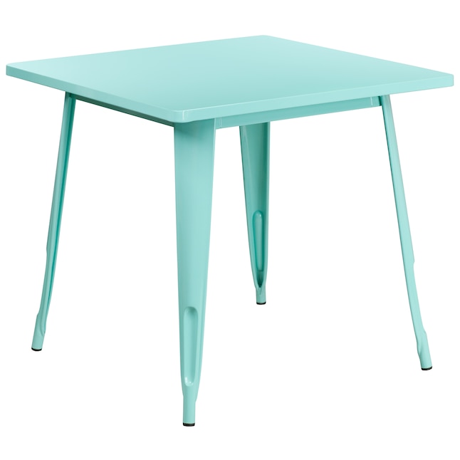 Green Metal Base In The Dining Tables, Mint Green Dining Table And Chairs