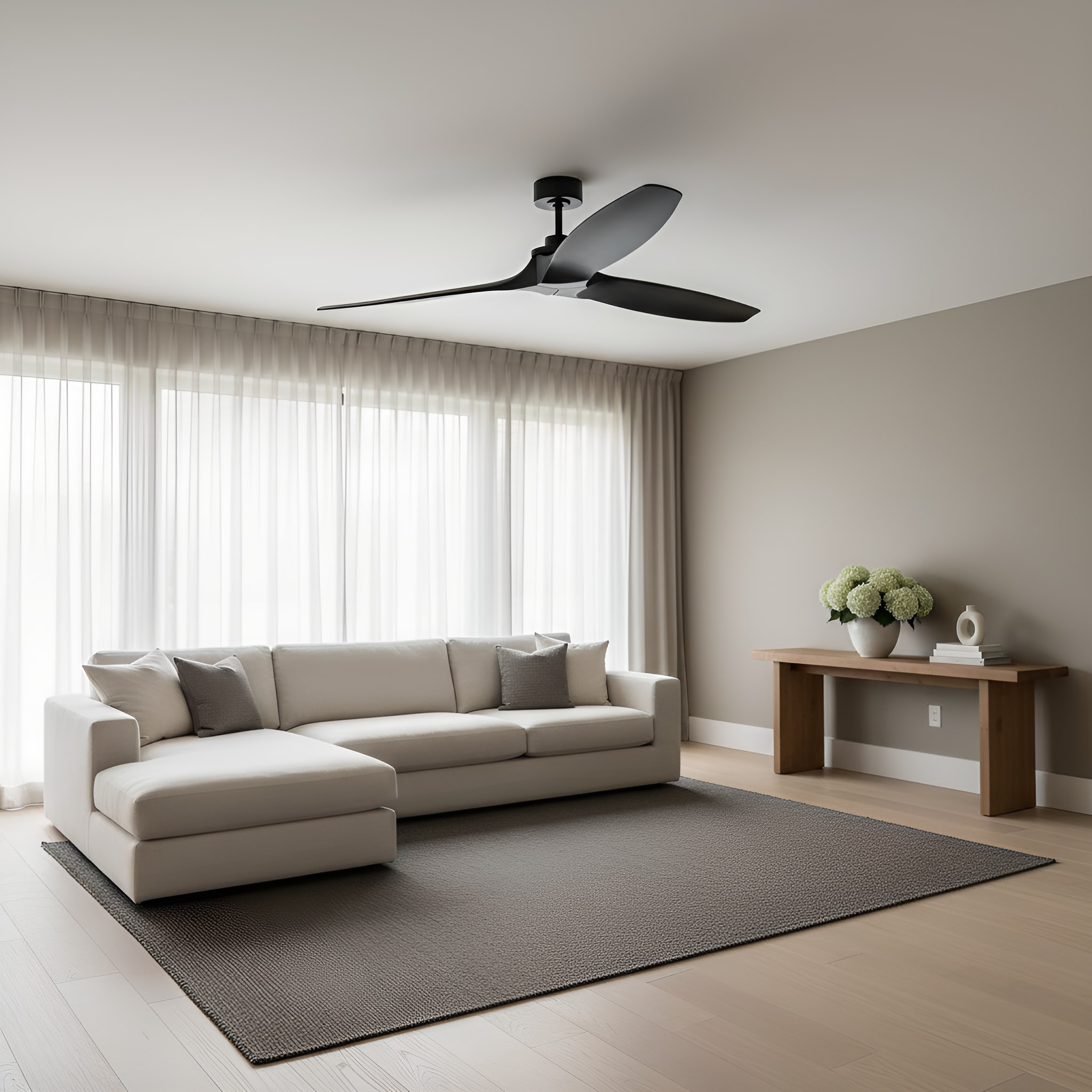 Generation Lighting Collins 70-in Midnight Black Covered Outdoor Ceiling Fan Without Light and Remote Control Included Sansujyuku sansujyuku.com