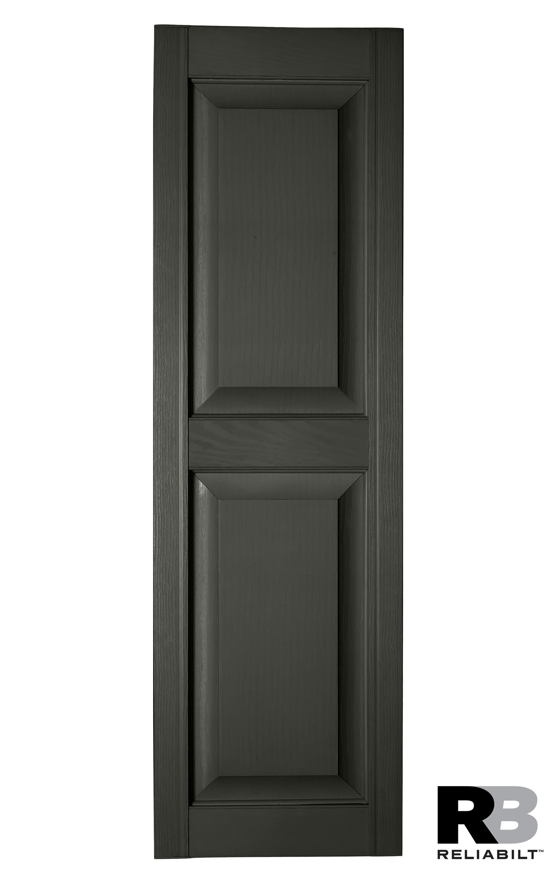 RELIABILT RP1459007 14.5-in W x 59-in H Dark Gray Raised panel Polypropylene Exterior Shutters ( 2 -Pack )